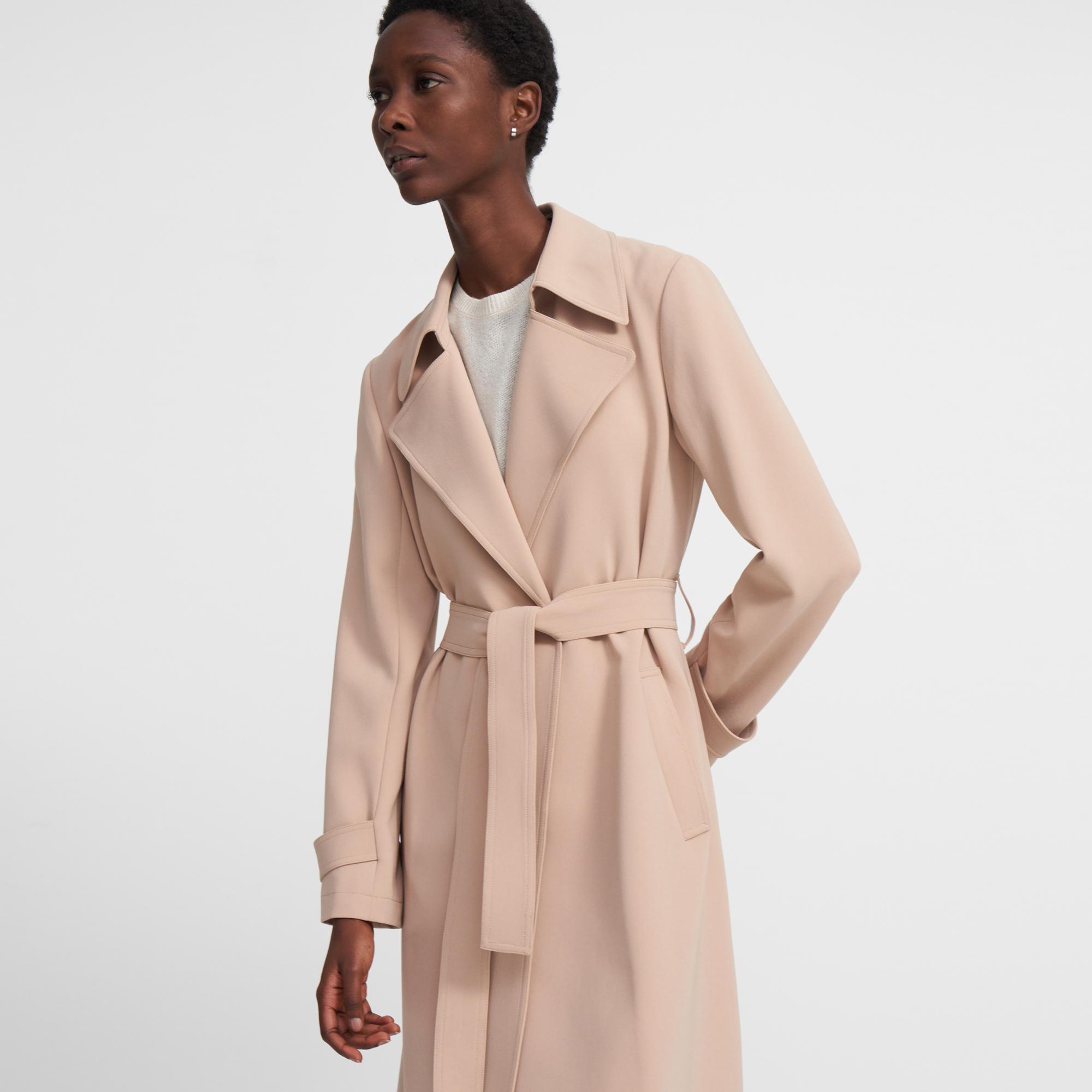 Oaklane Trench Coat in Crepe 0 - click to view larger image