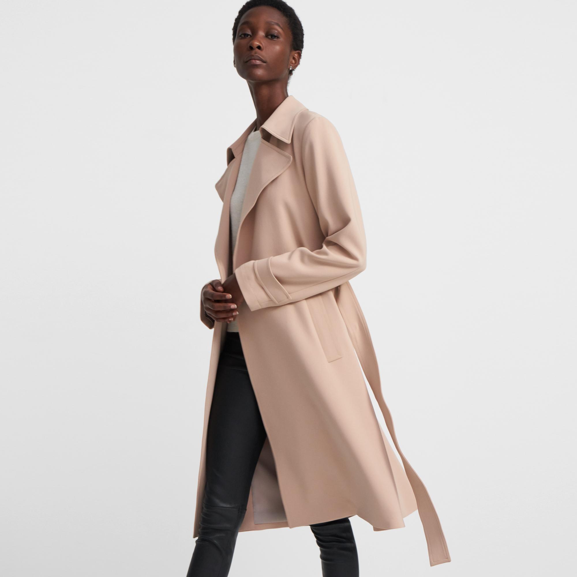 Oaklane Trench Coat in Crepe 0 - click to view larger image