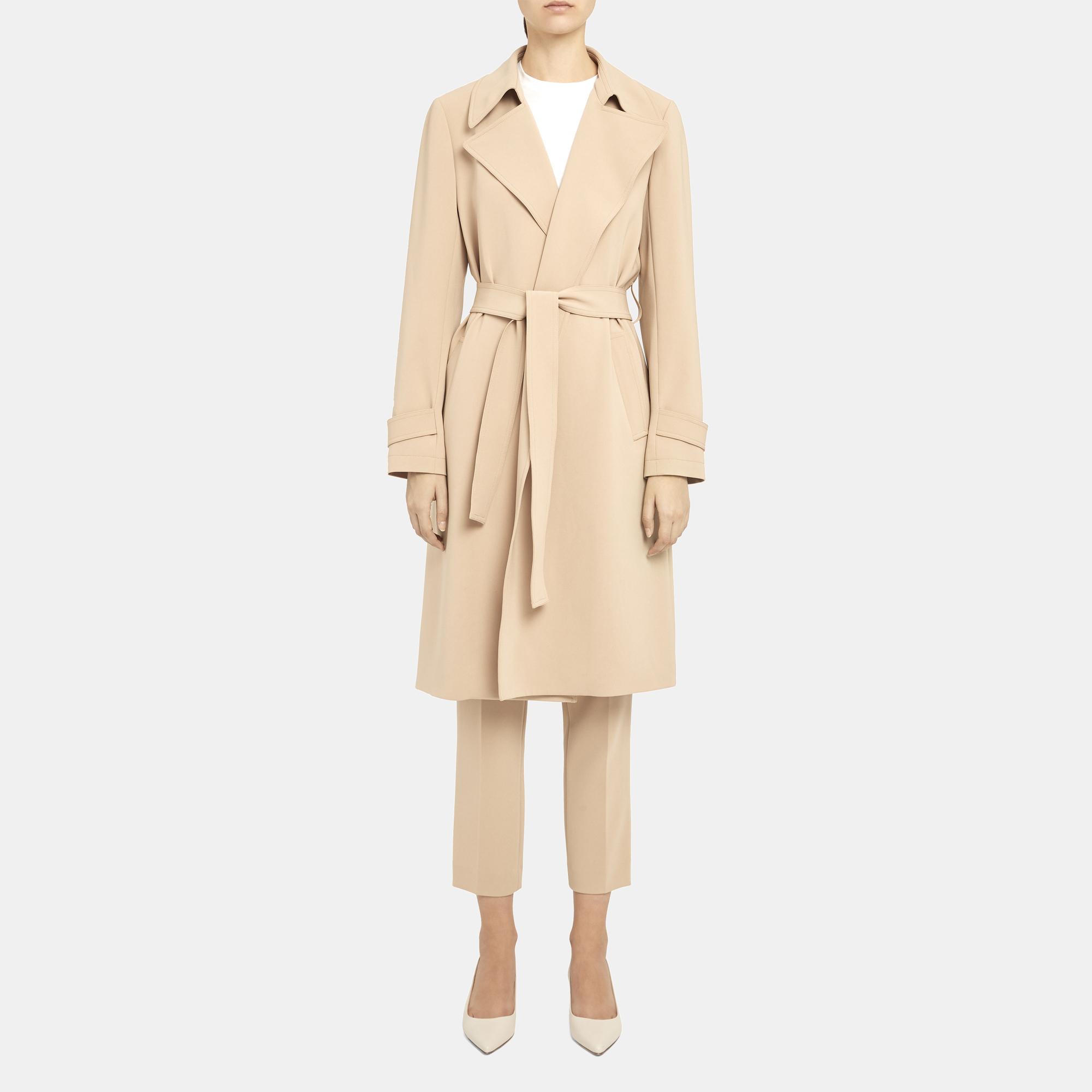 Oaklane Trench Coat in Crepe 0 - click to view larger image