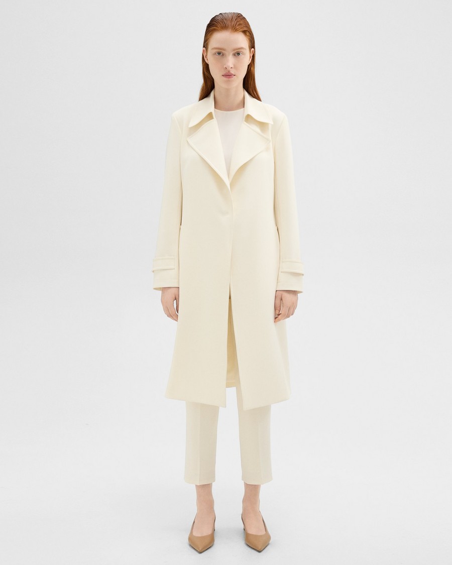 Oaklane Trench Coat in Crepe 0 - click to view larger image