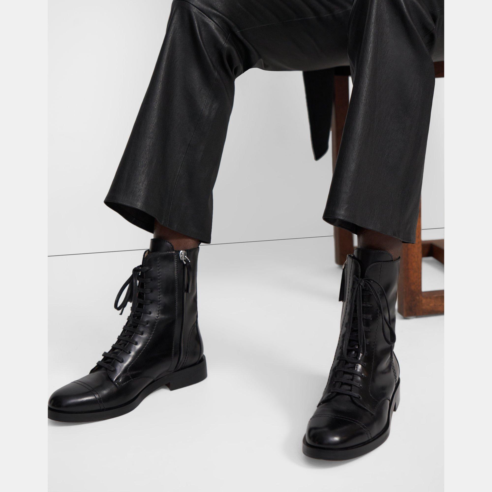 Leather Laced Boot | Theory