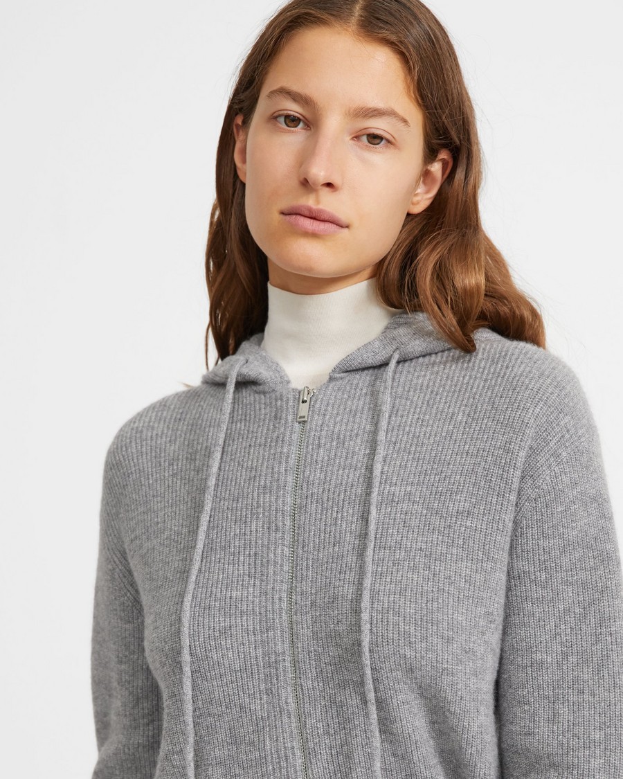 Cashmere Zip Hoodie 0 - click to view larger image