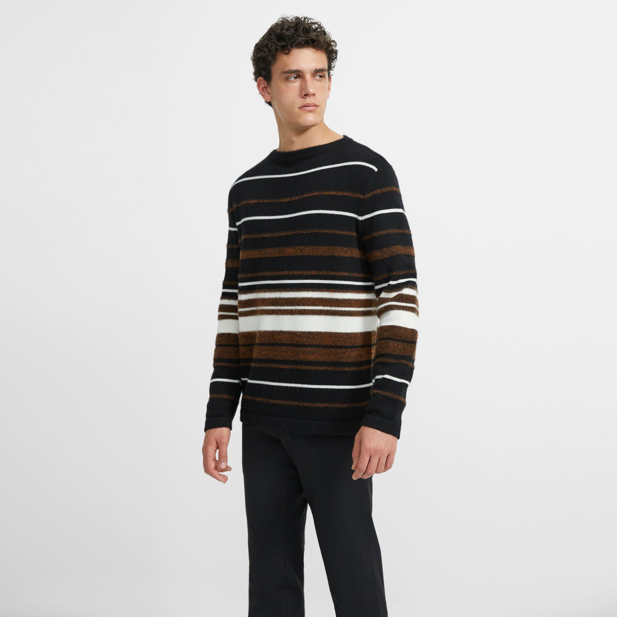 striped crewneck sweater