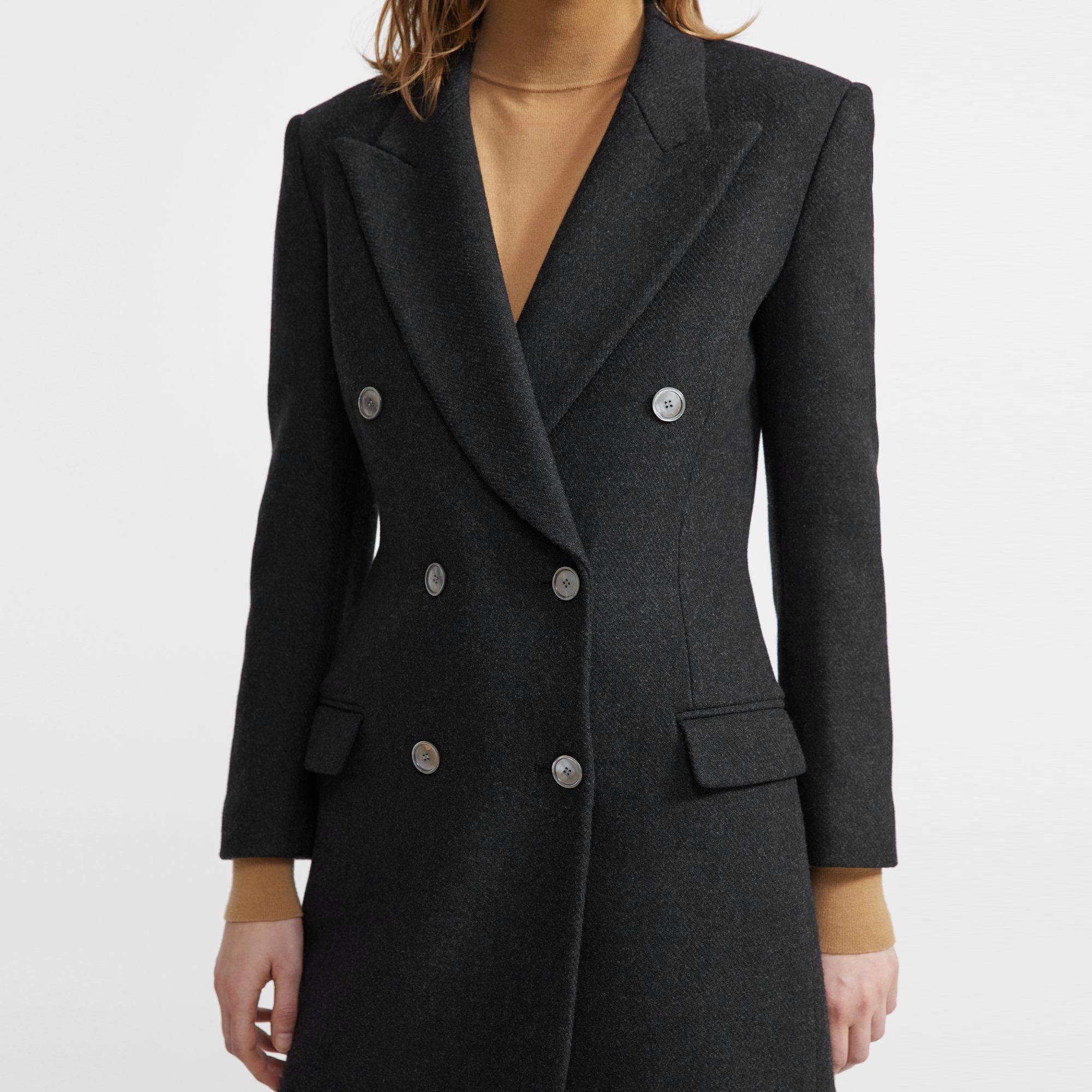Heavy Wool Twill Tailored Coat 0 - click to view larger image
