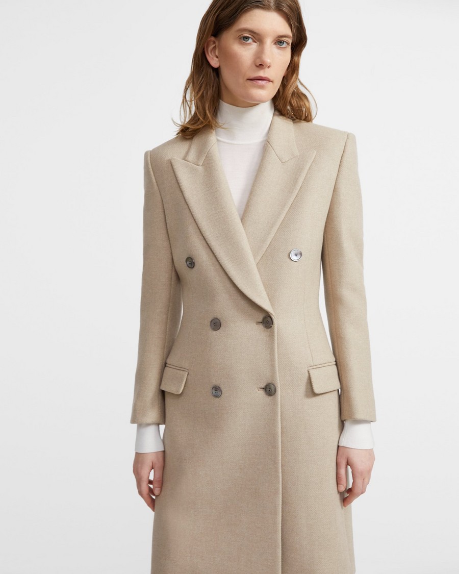 Heavy Wool Twill Tailored Coat 0 - click to view larger image