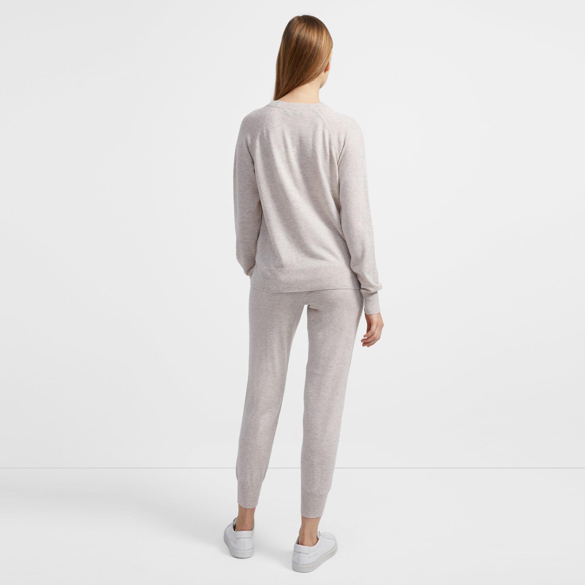 Merino Wool Jersey Easy Crewneck Sweater 0 - click to view larger image