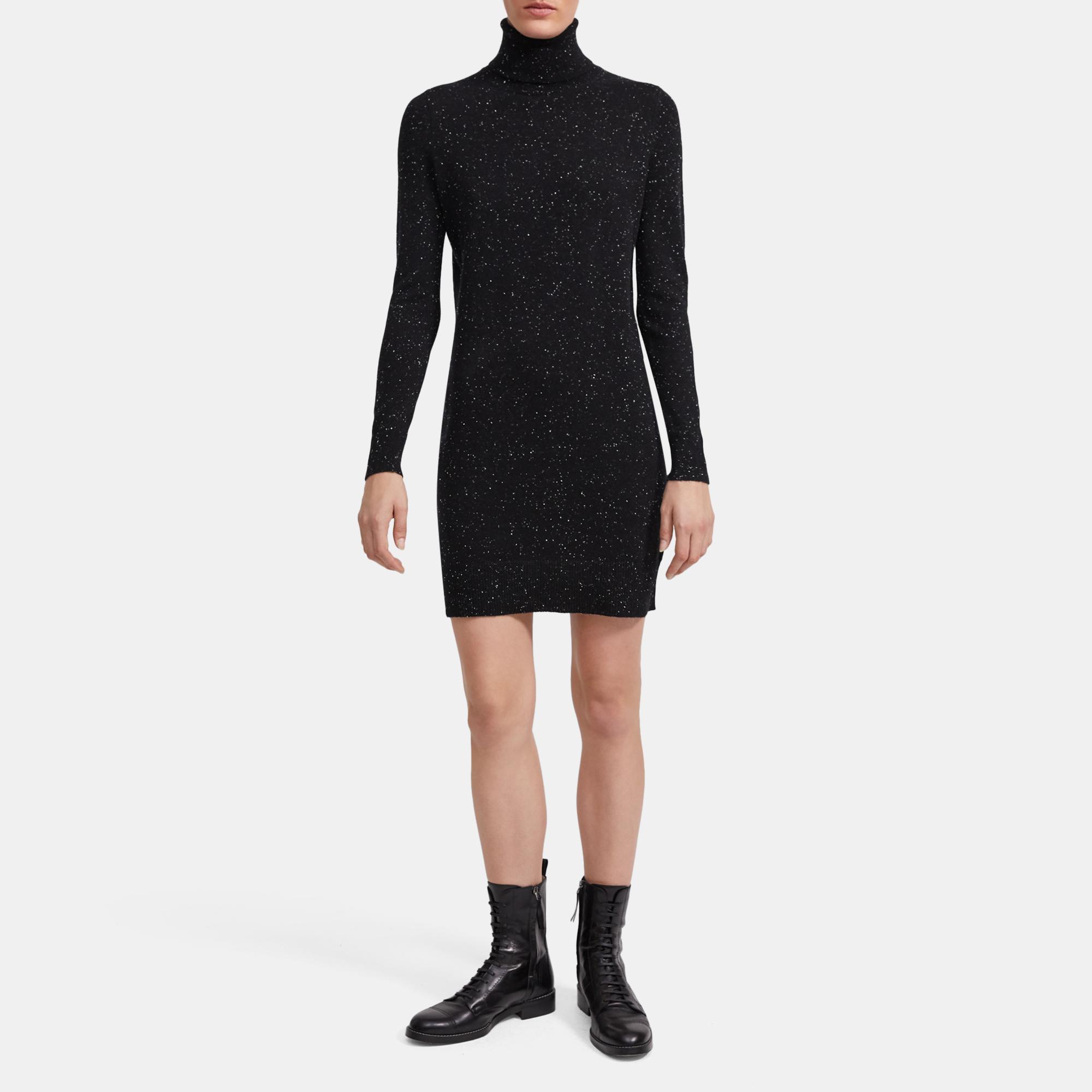 Donegal Cashmere Turtleneck Sweater Dress | Theory
