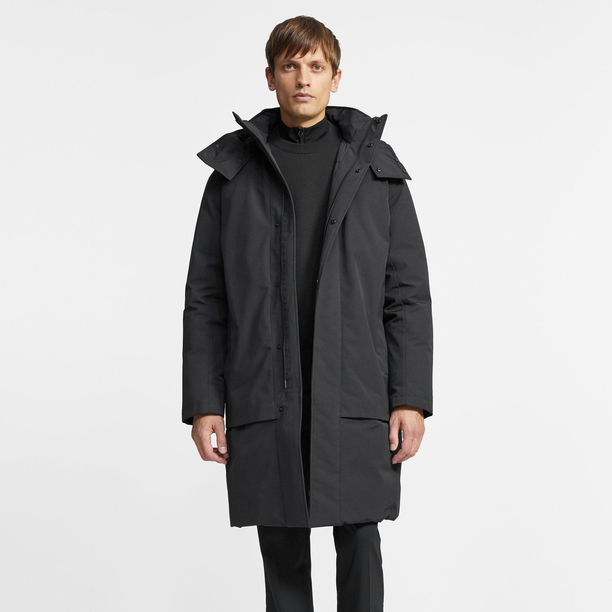 theory hooded down coat