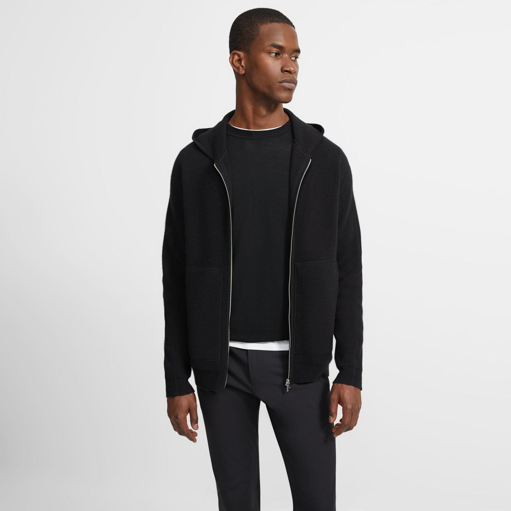 cashmere hoodie zip mens