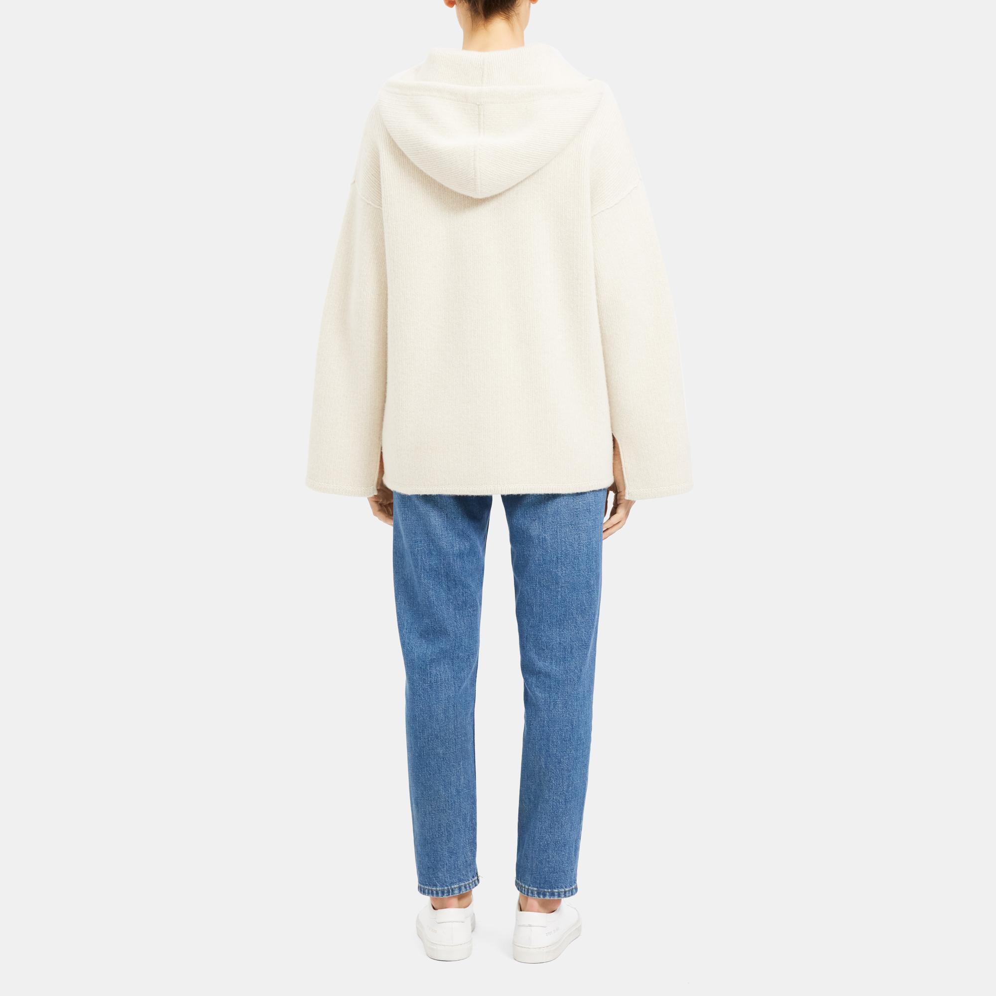 cashmere zipper hoodie