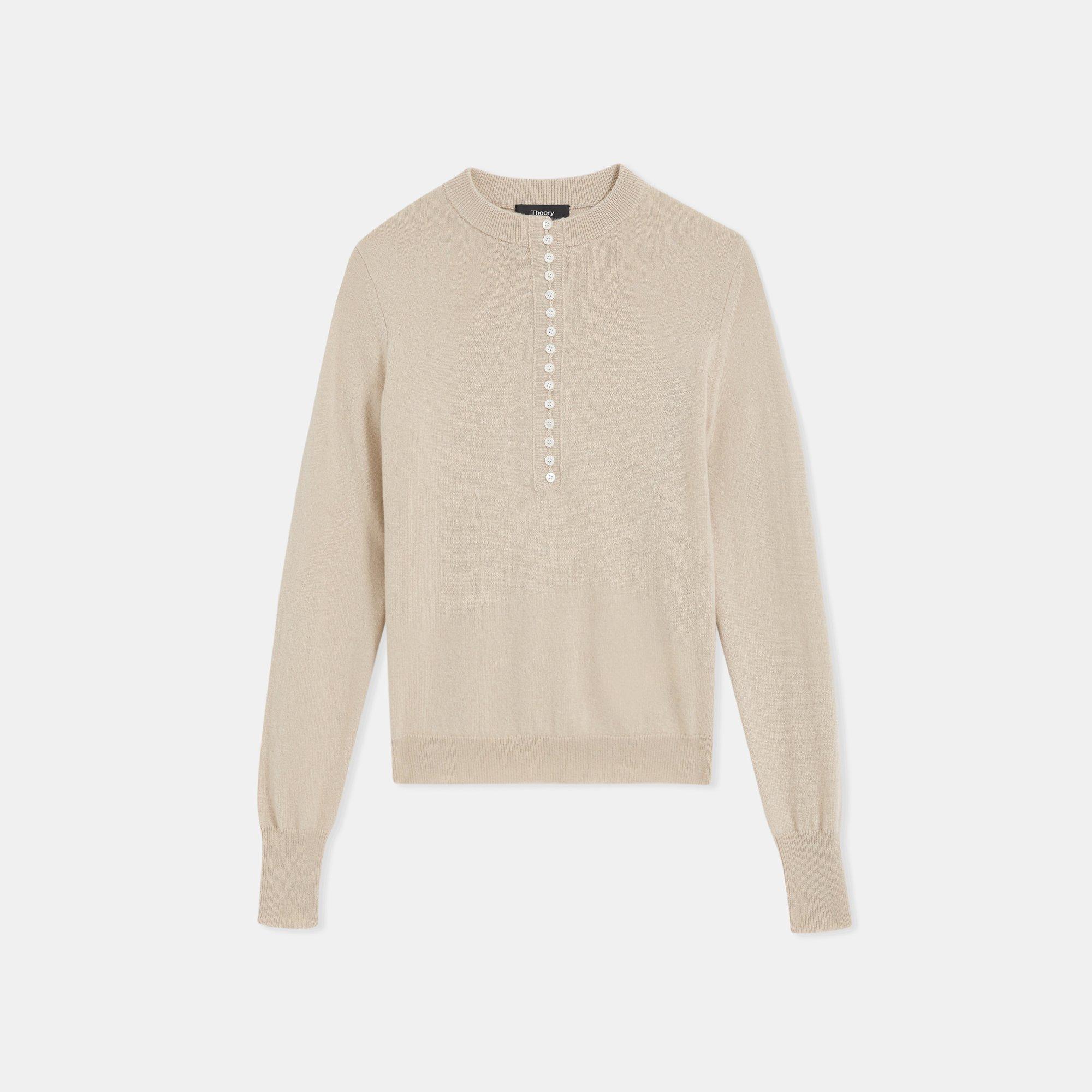 Henley Sweater in Cashmere 0 - click to view larger image