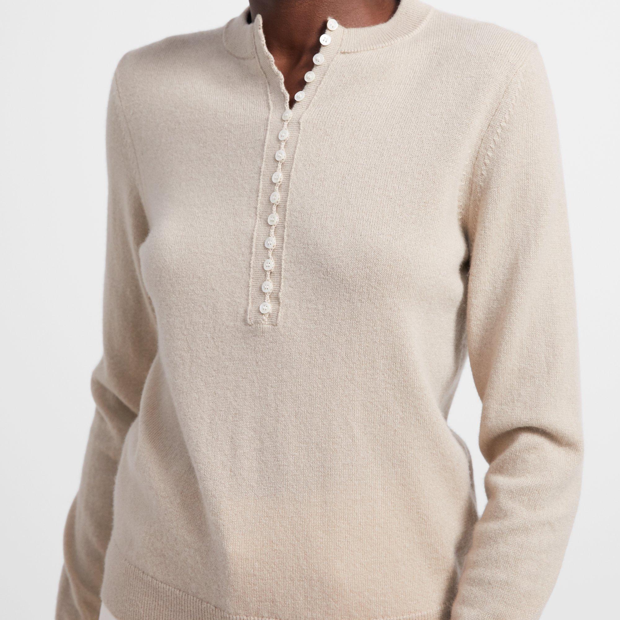 Henley Sweater in Cashmere 0 - click to view larger image