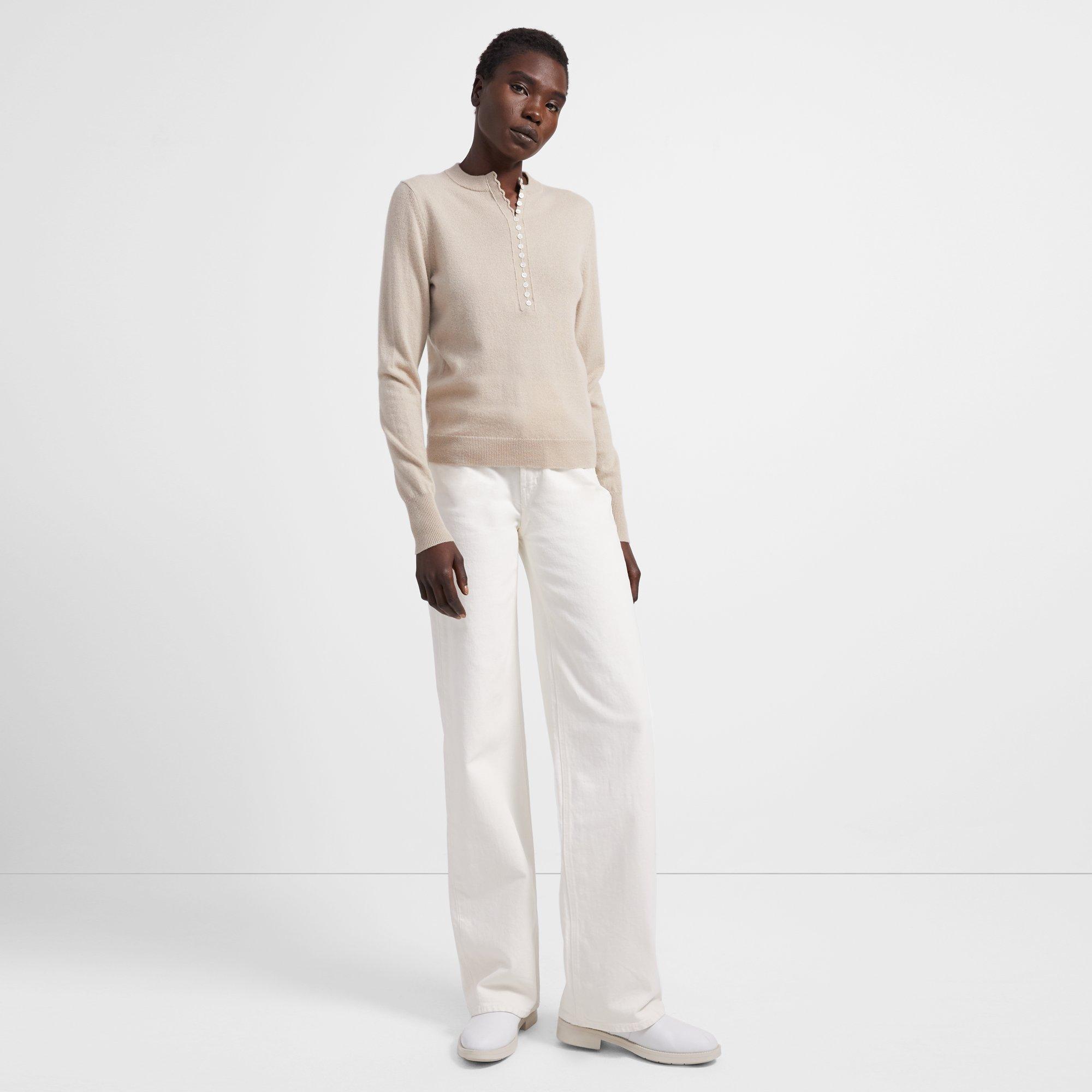 Henley Sweater in Cashmere 0 - click to view larger image