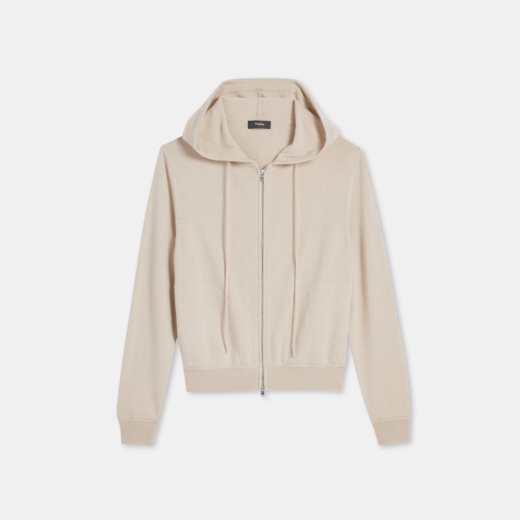 cashmere zip hoodie women's