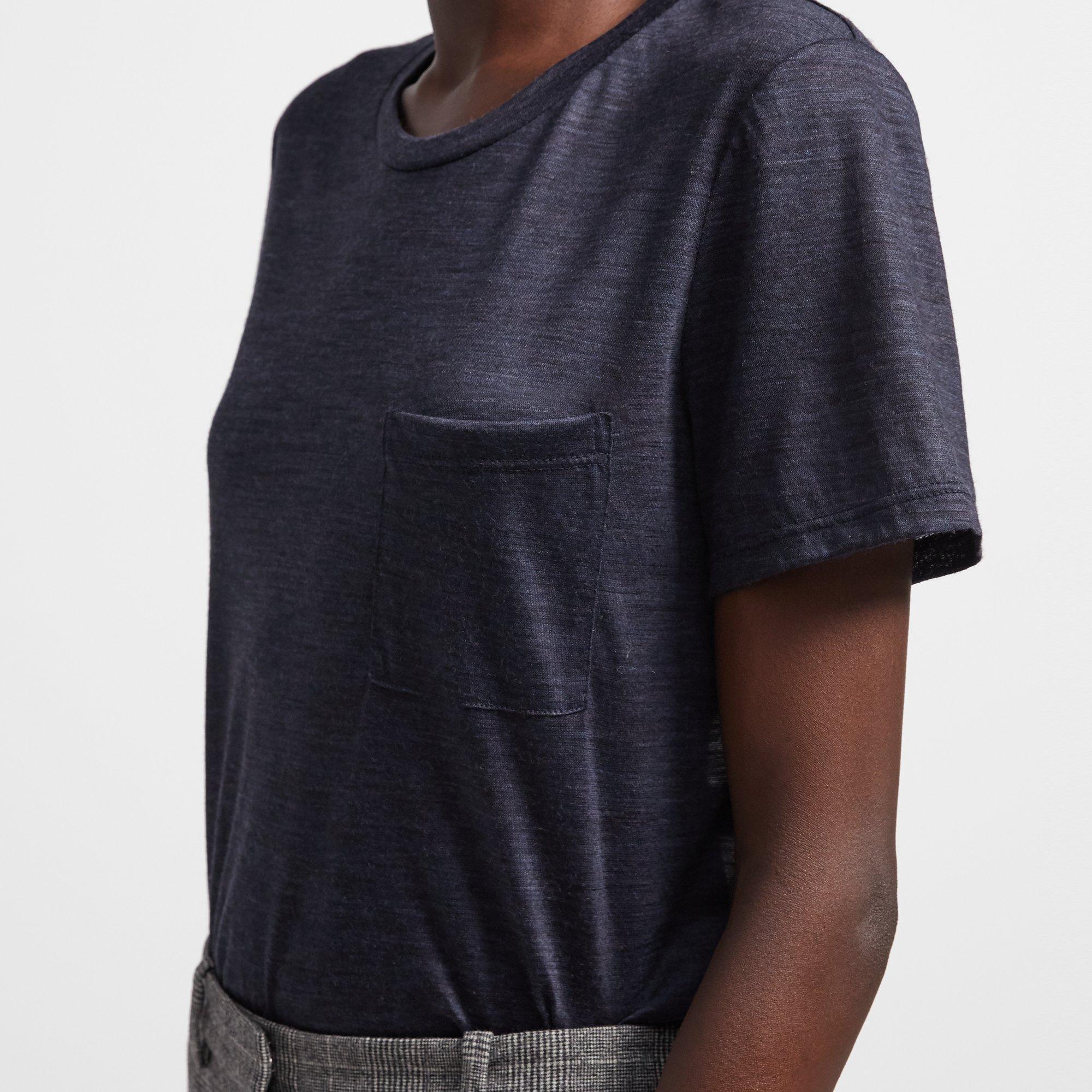 Easy Pocket Tee in Wool Jersey 0 - click to view larger image