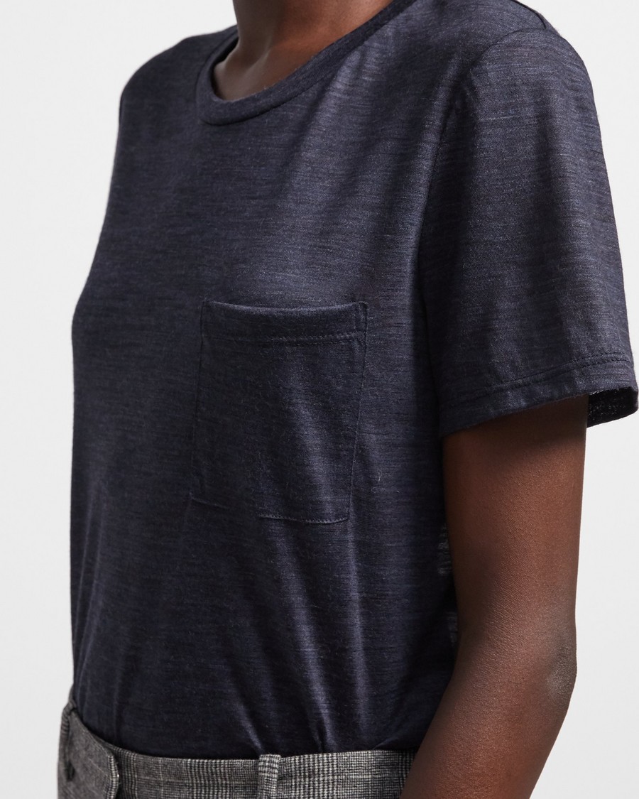 Easy Pocket Tee in Wool Jersey 0 - click to view larger image