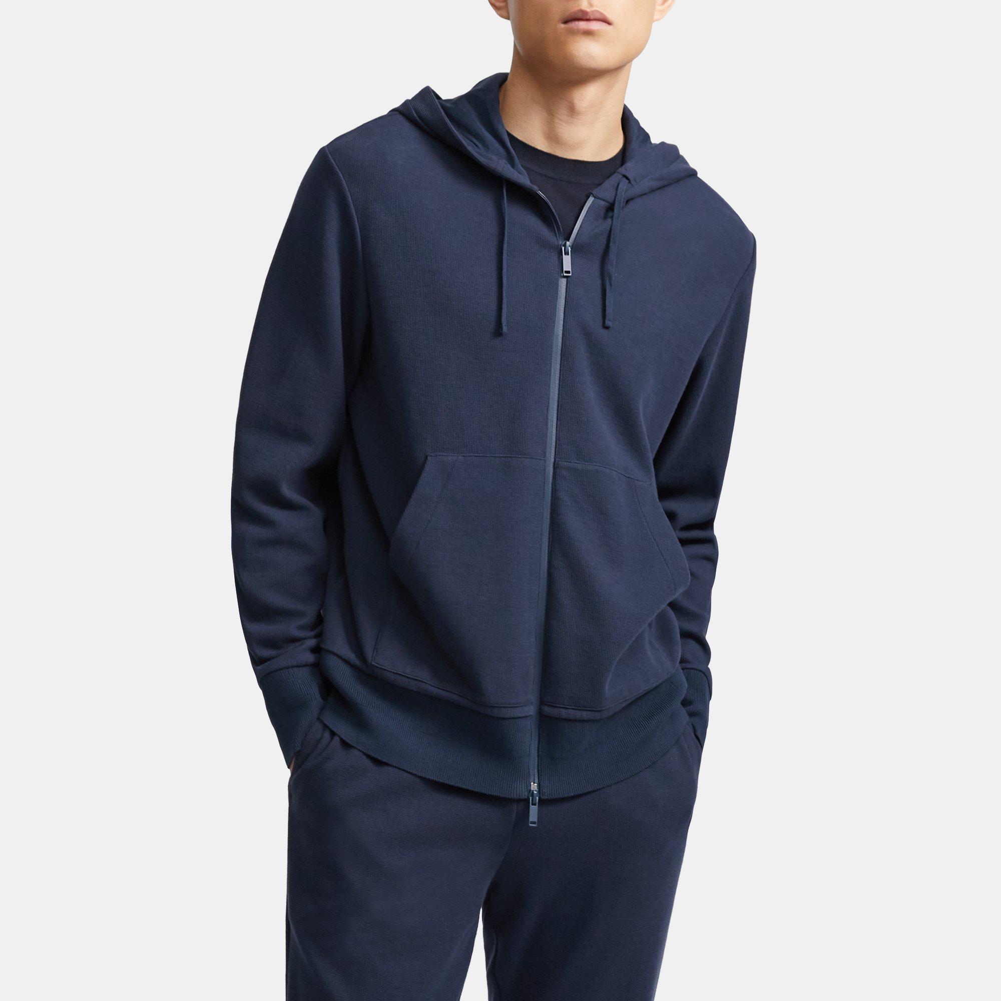 Zip Hoodie in Waffle Knit Organic Cotton 0 - click to view larger image