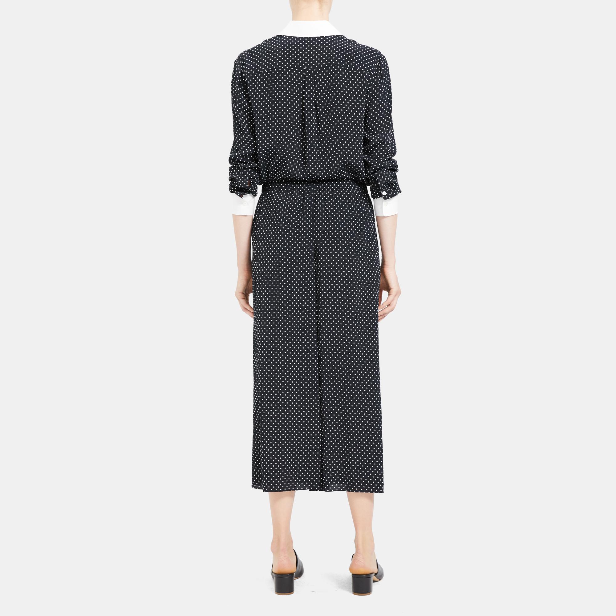 Pull-On Pant in Polka Dot Crepe 0 - click to view larger image