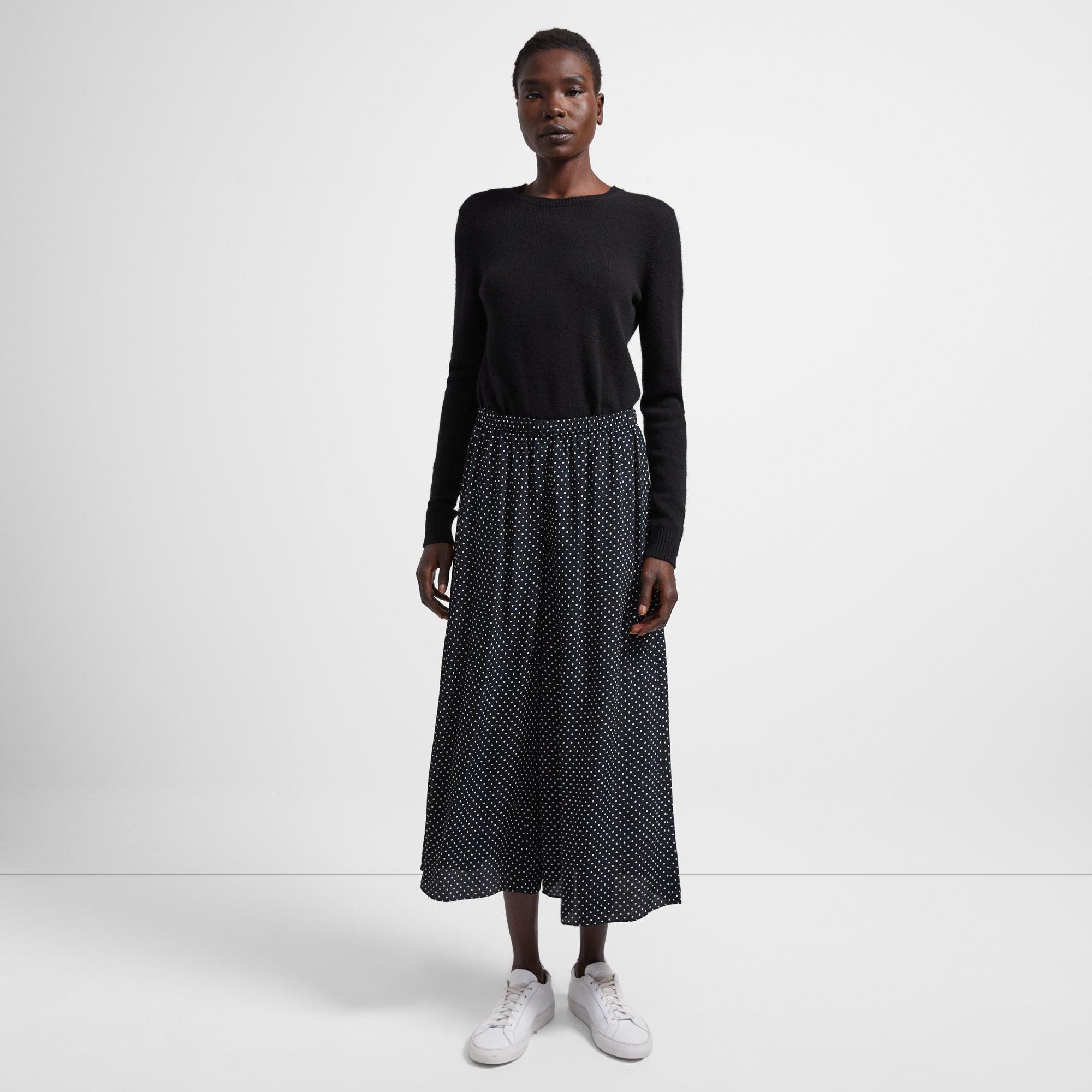 Pull-On Pant in Polka Dot Crepe 0 - click to view larger image