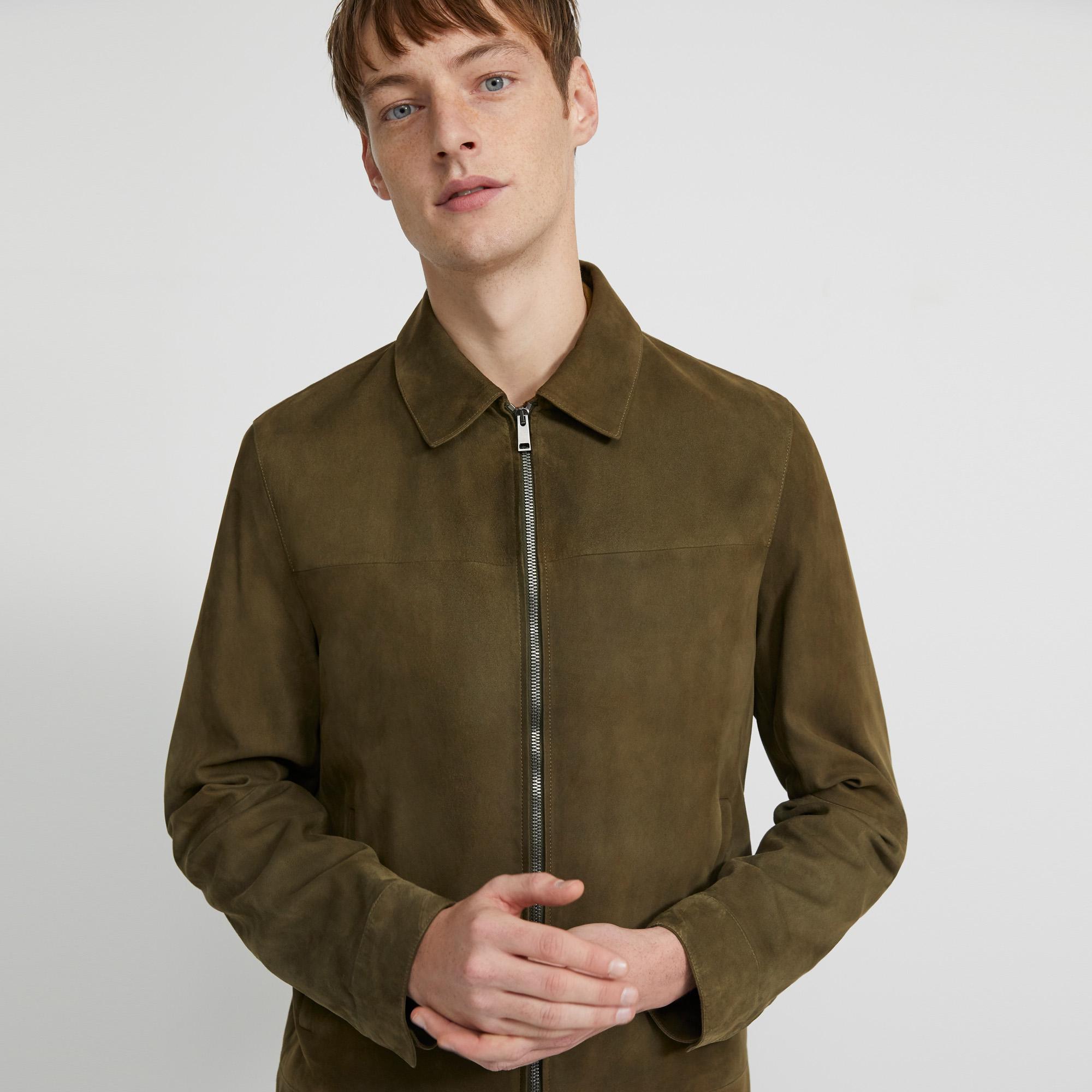 suede zip jacket