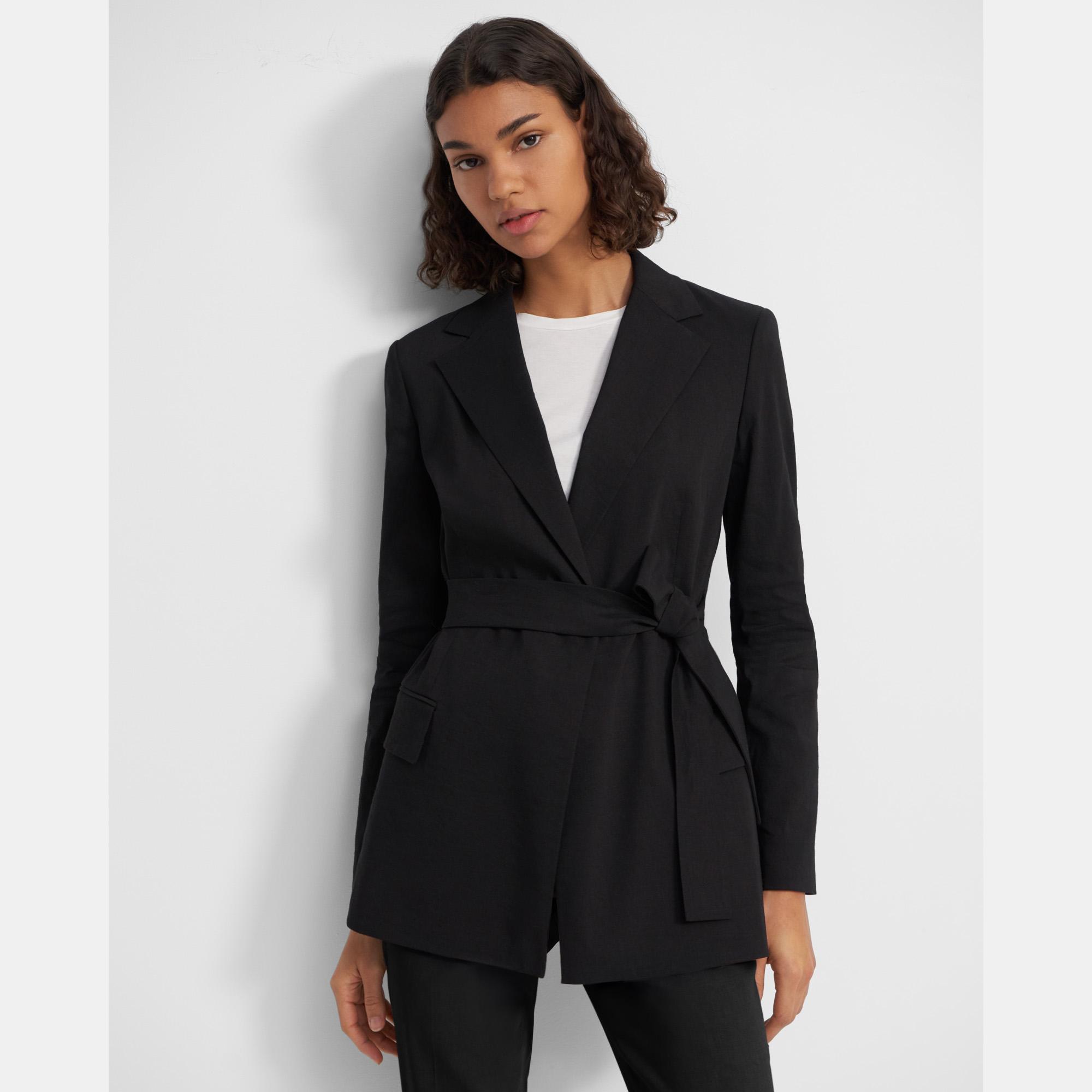 theory belted blazer dress