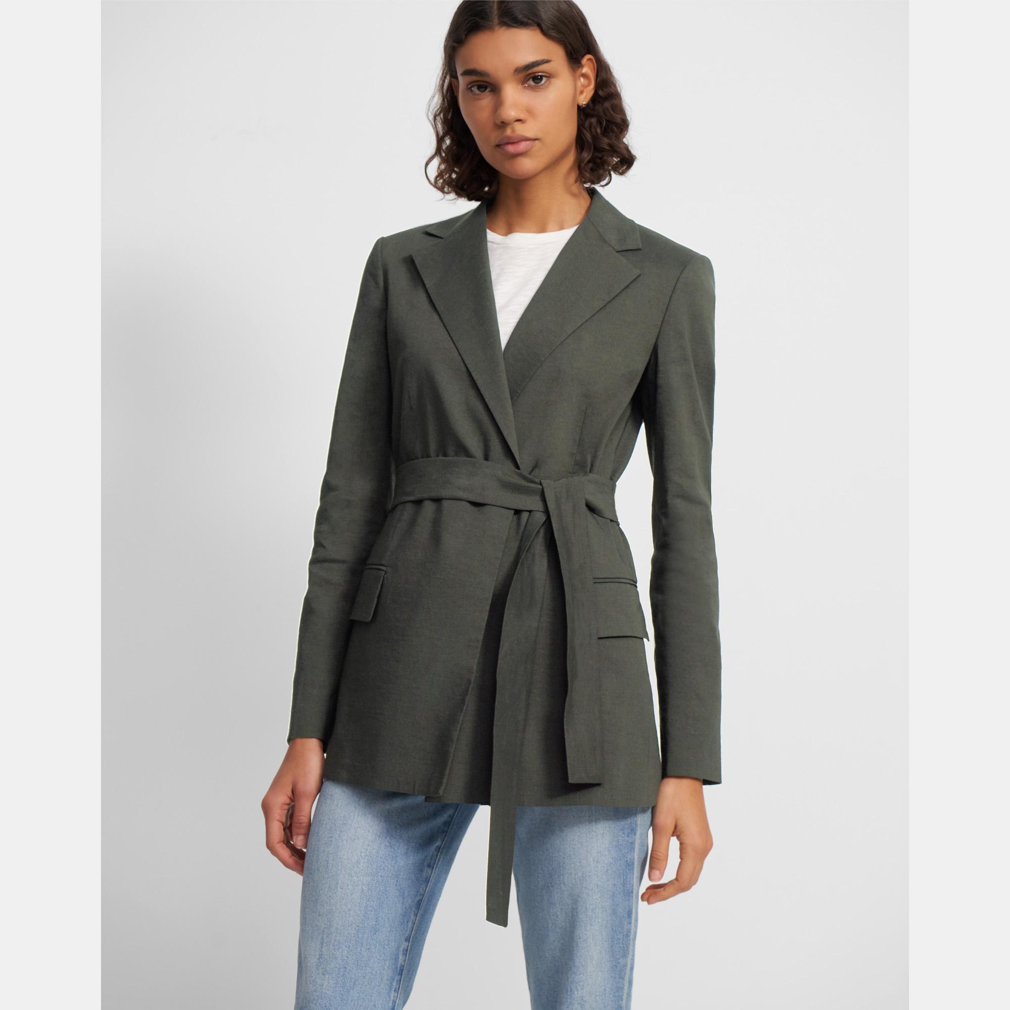 theory belted blazer dress