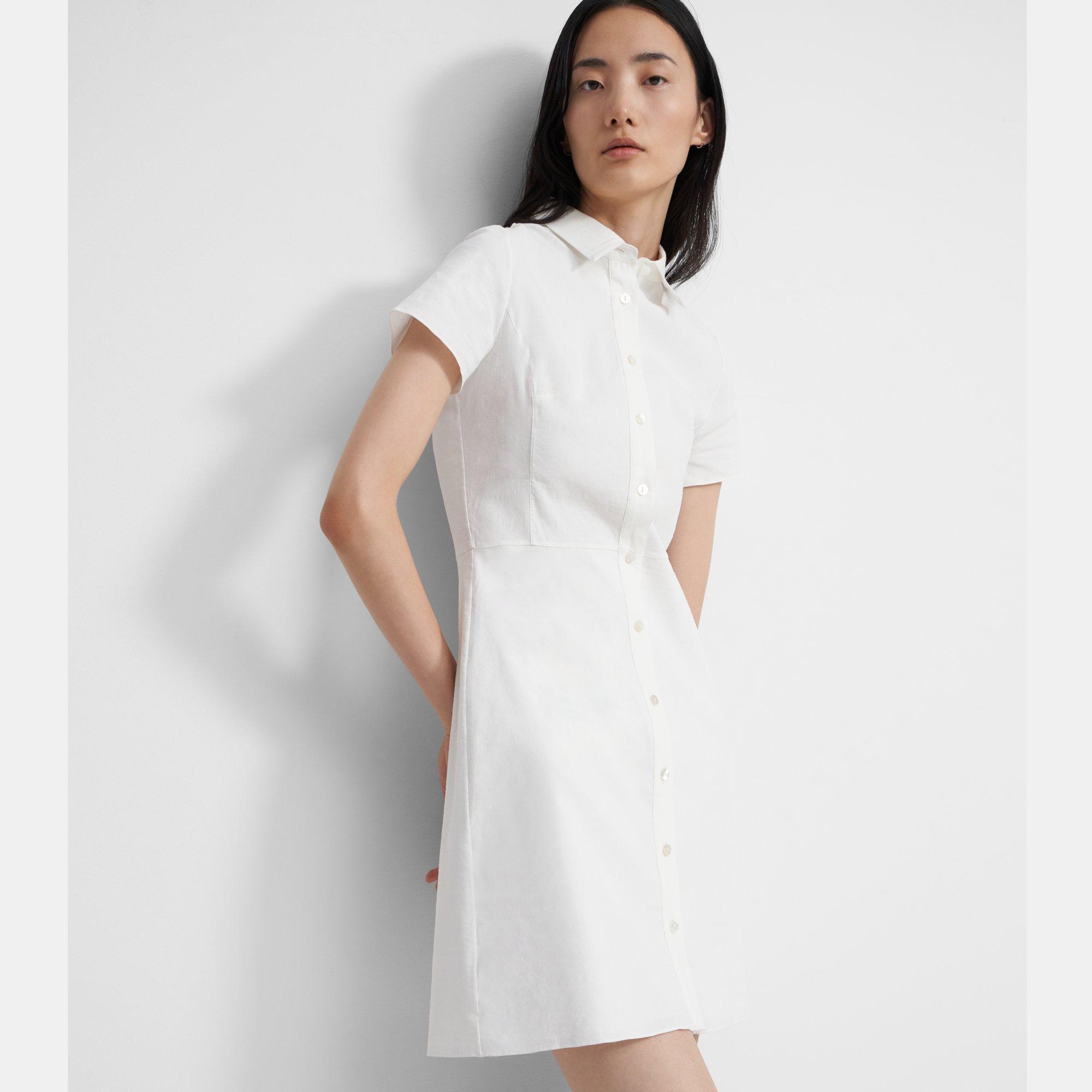 linen shirt dress