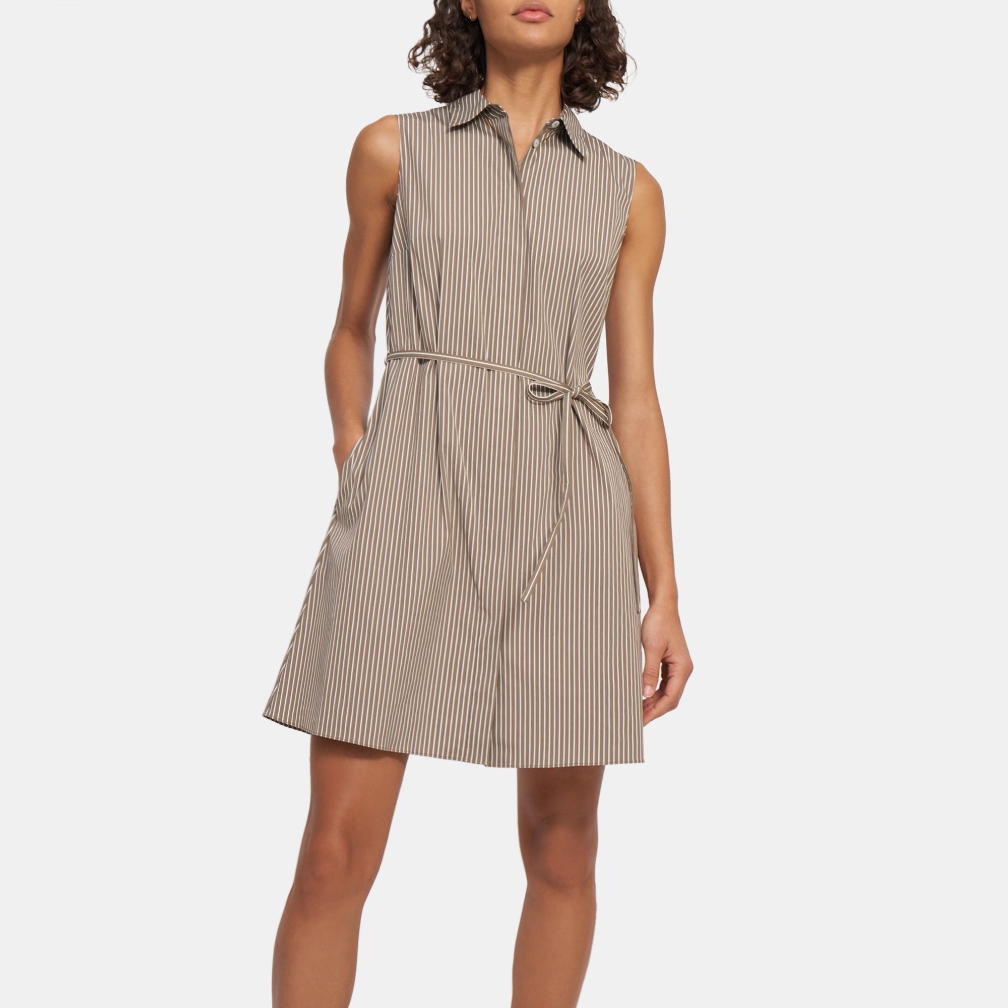 theory belted shirt dress