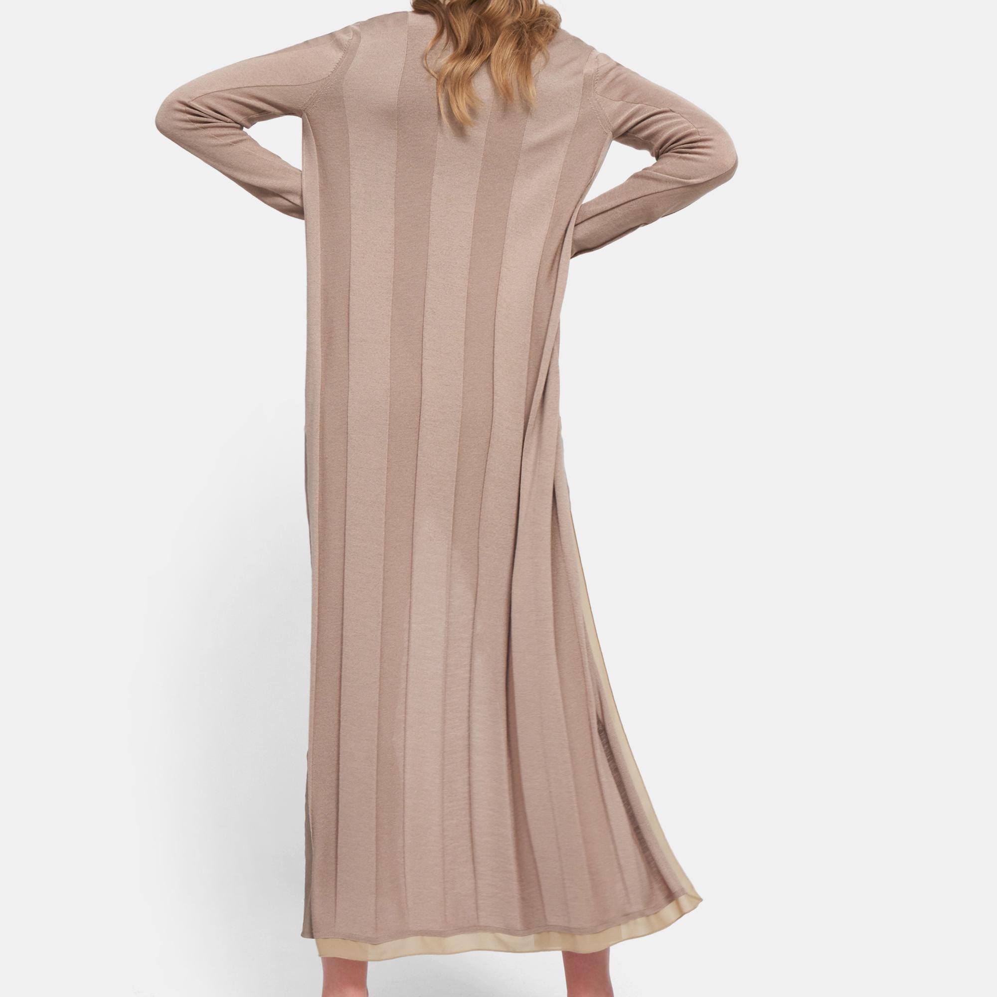 Long Cardigan in Viscose-Wool 0 - click to view larger image
