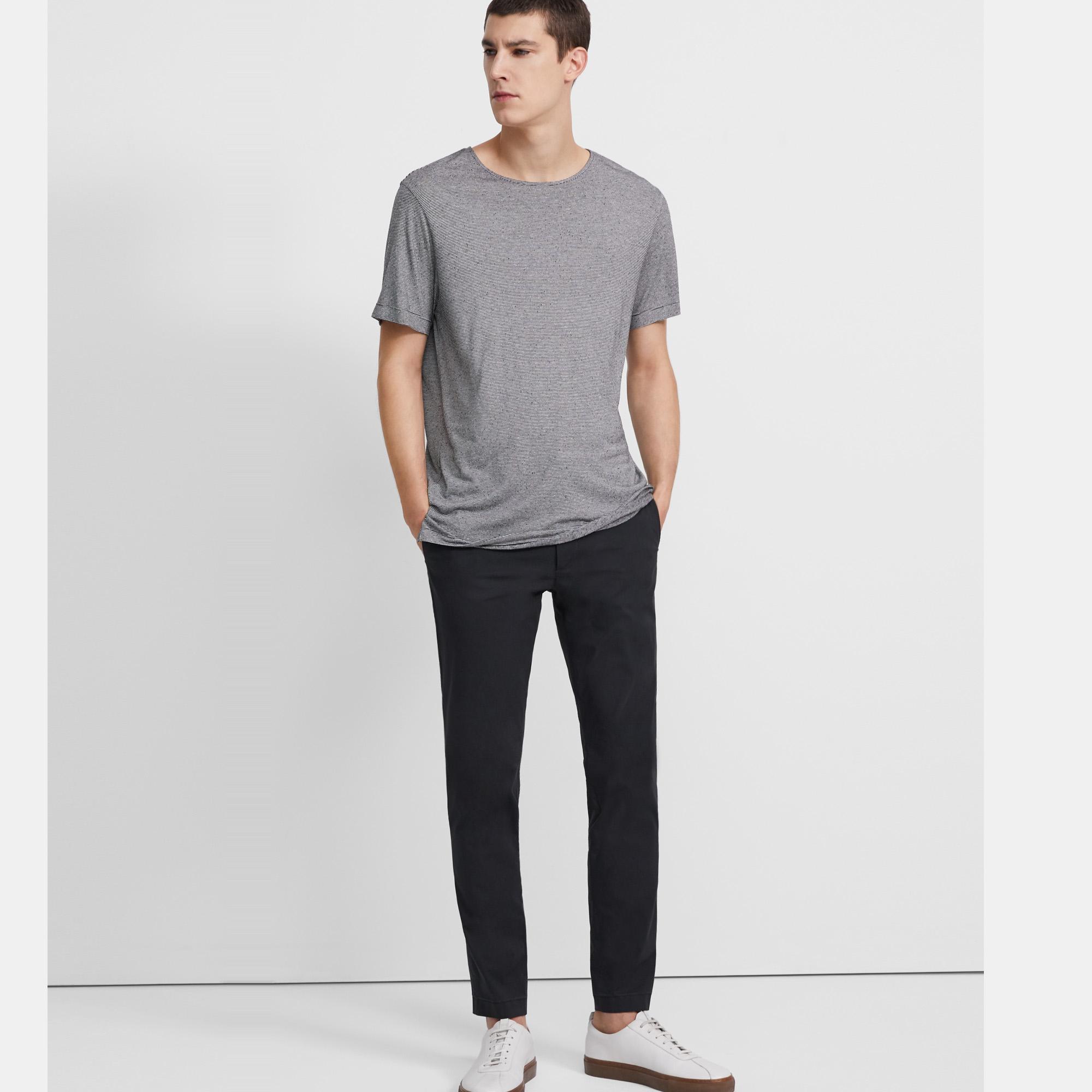 Tidal Tee in Striped Silk Jersey 0 - click to view larger image