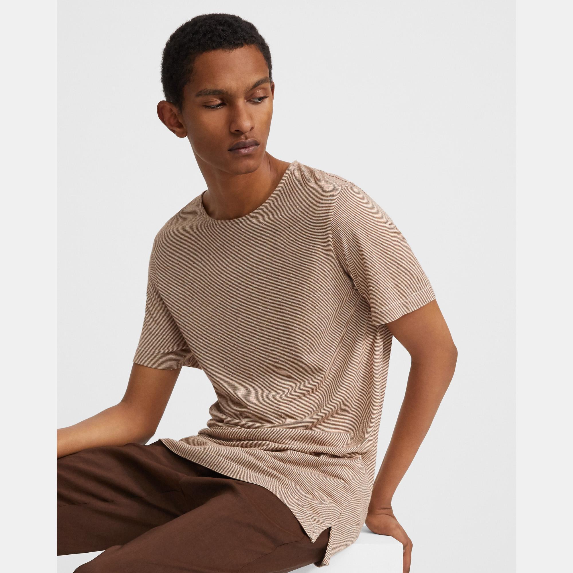 Tidal Tee in Striped Silk Jersey 0 - click to view larger image