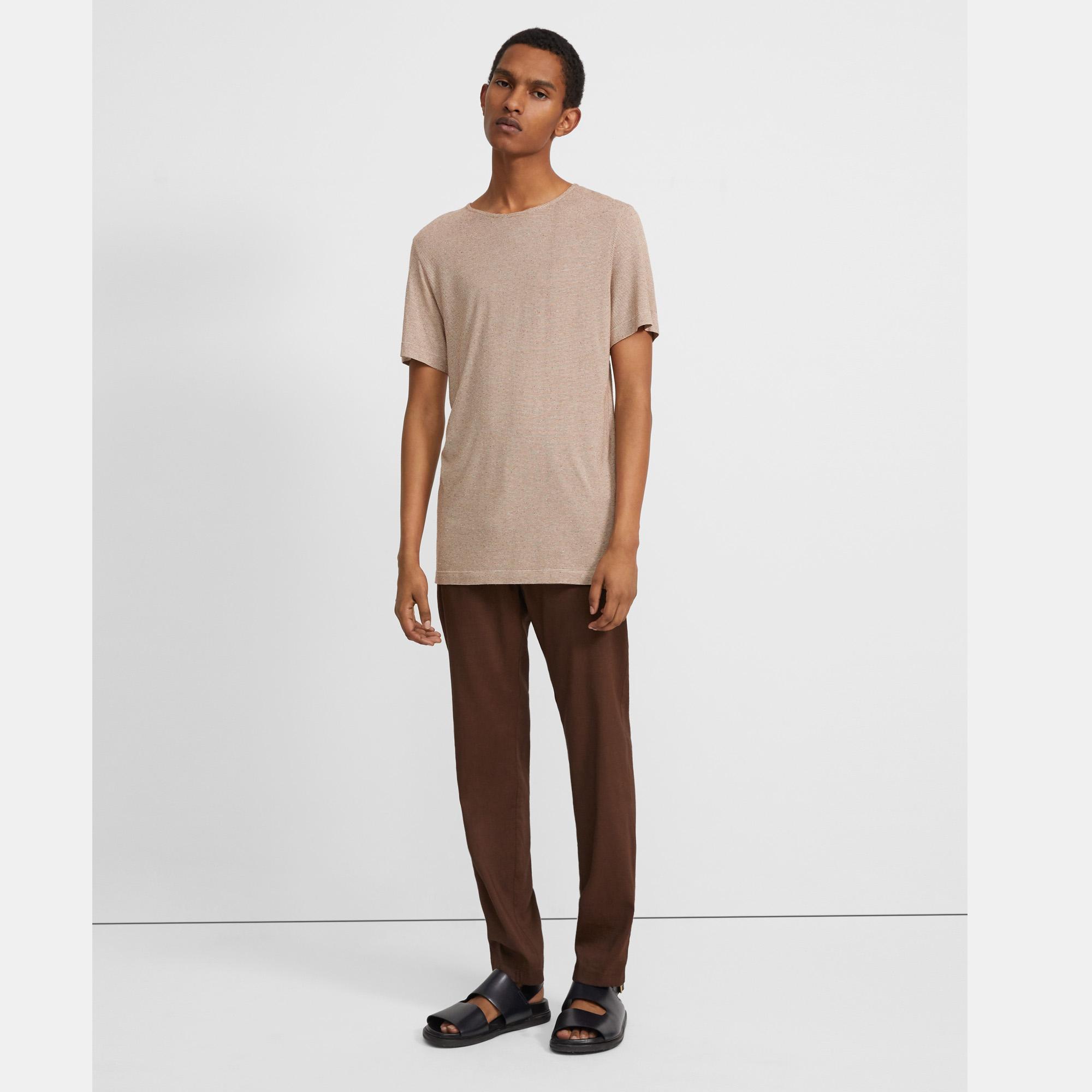 Tidal Tee in Striped Silk Jersey 0 - click to view larger image