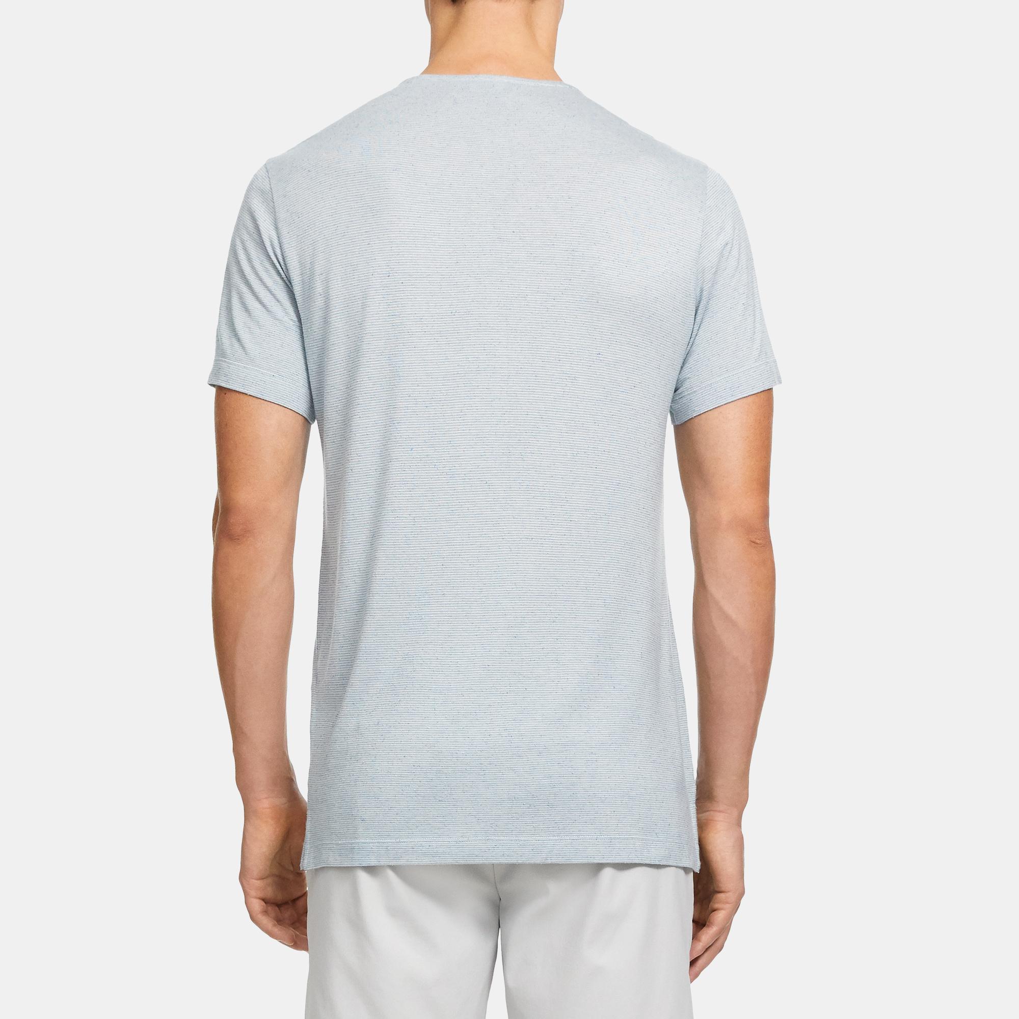Tidal Tee in Striped Silk Jersey 0 - click to view larger image