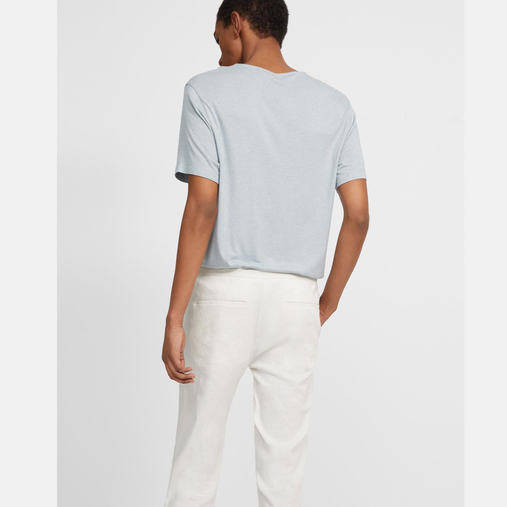 Tidal Tee in Striped Silk Jersey 0 - click to view larger image