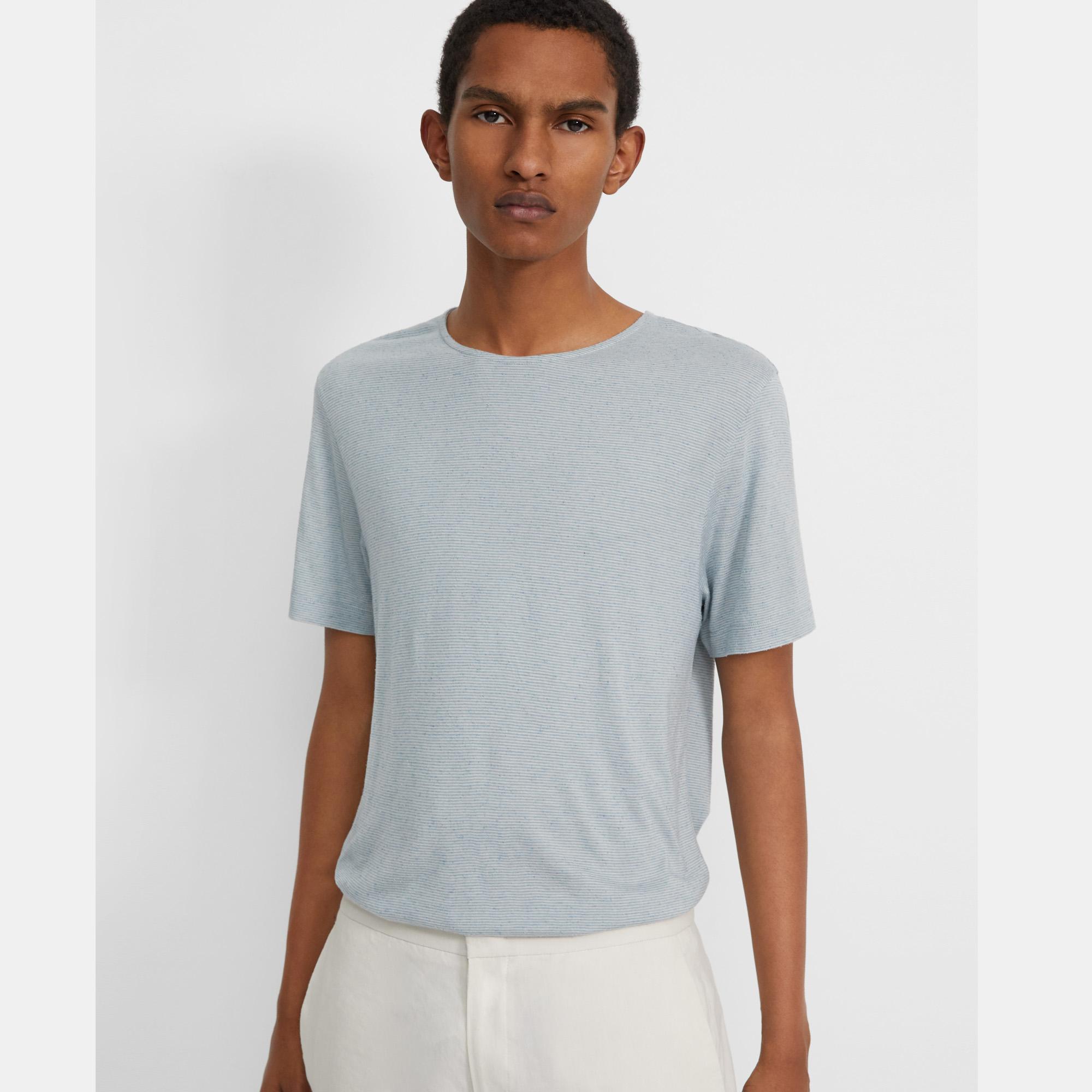 Tidal Tee in Striped Silk Jersey 0 - click to view larger image