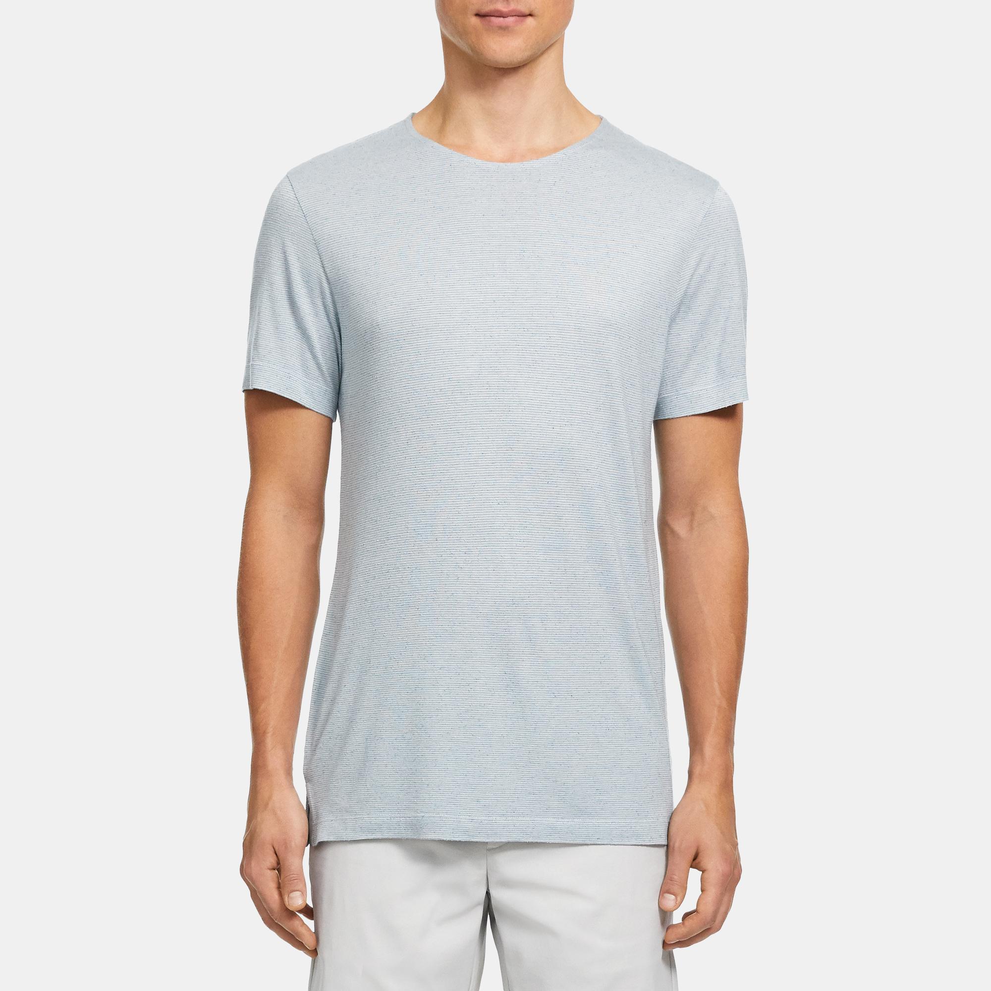 Tidal Tee in Striped Silk Jersey 0 - click to view larger image