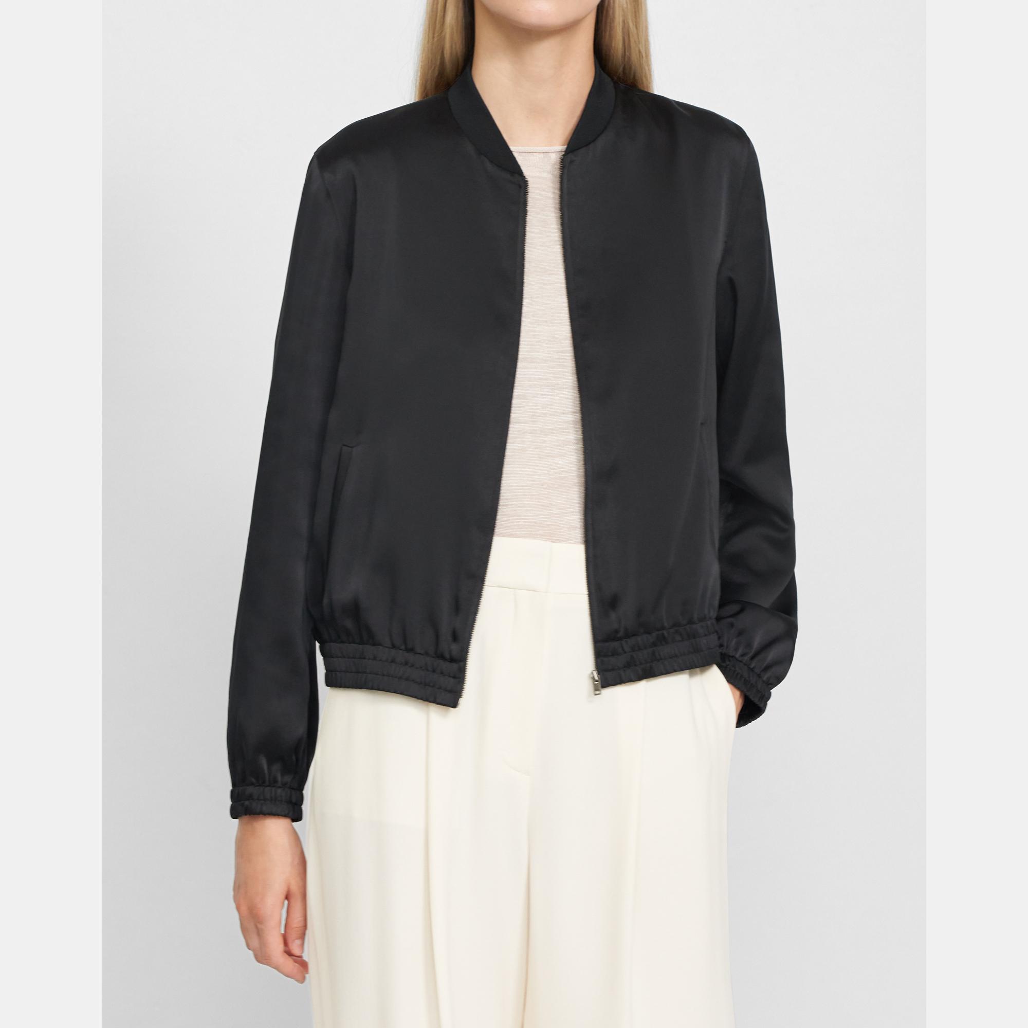 Bomber Jacket in Satin