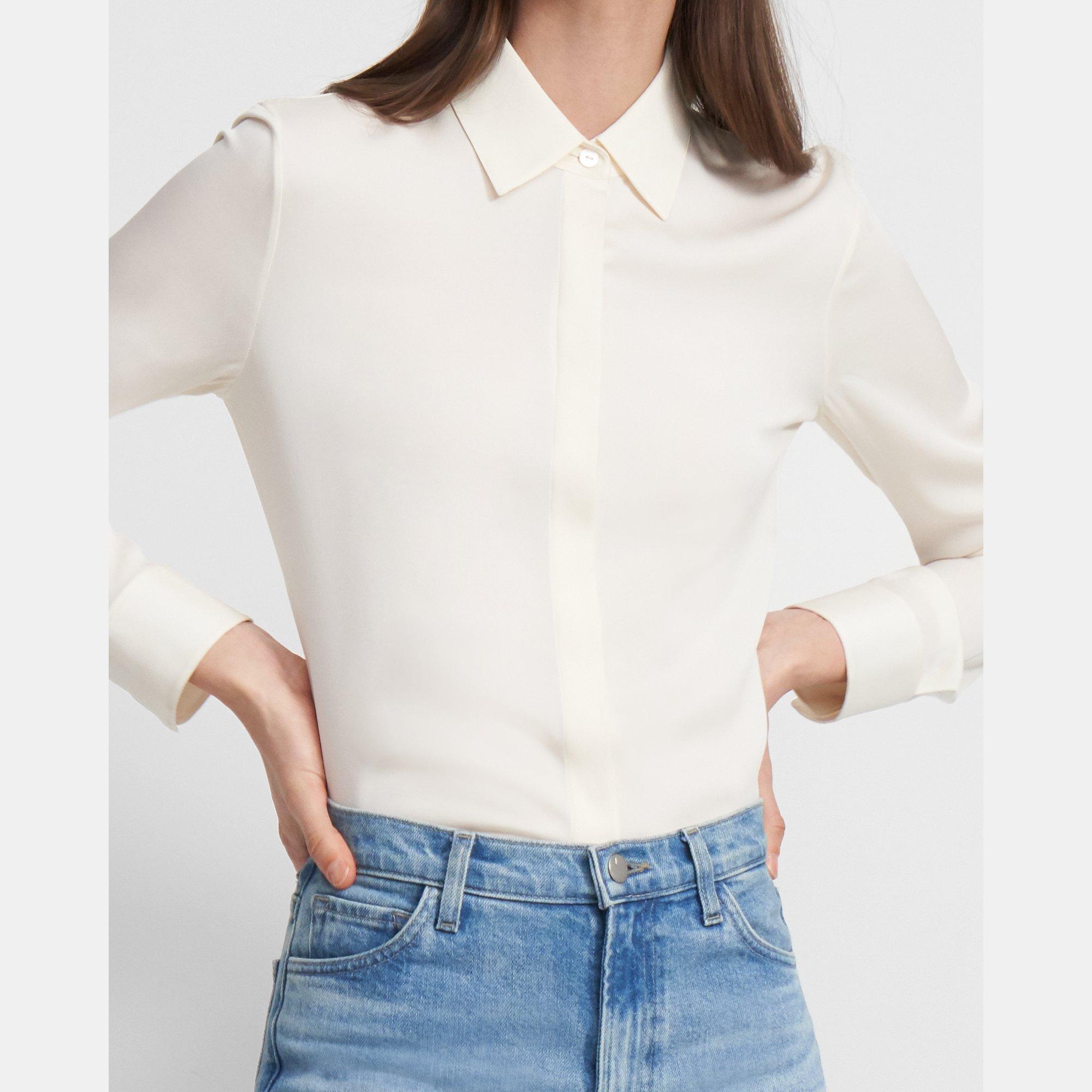 womens fitted stretch shirt