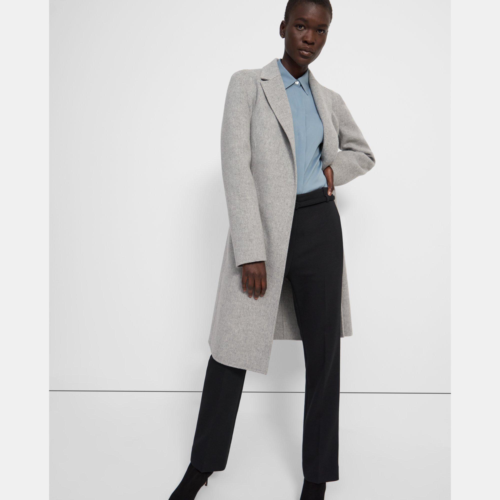 theory double faced cashmere coat