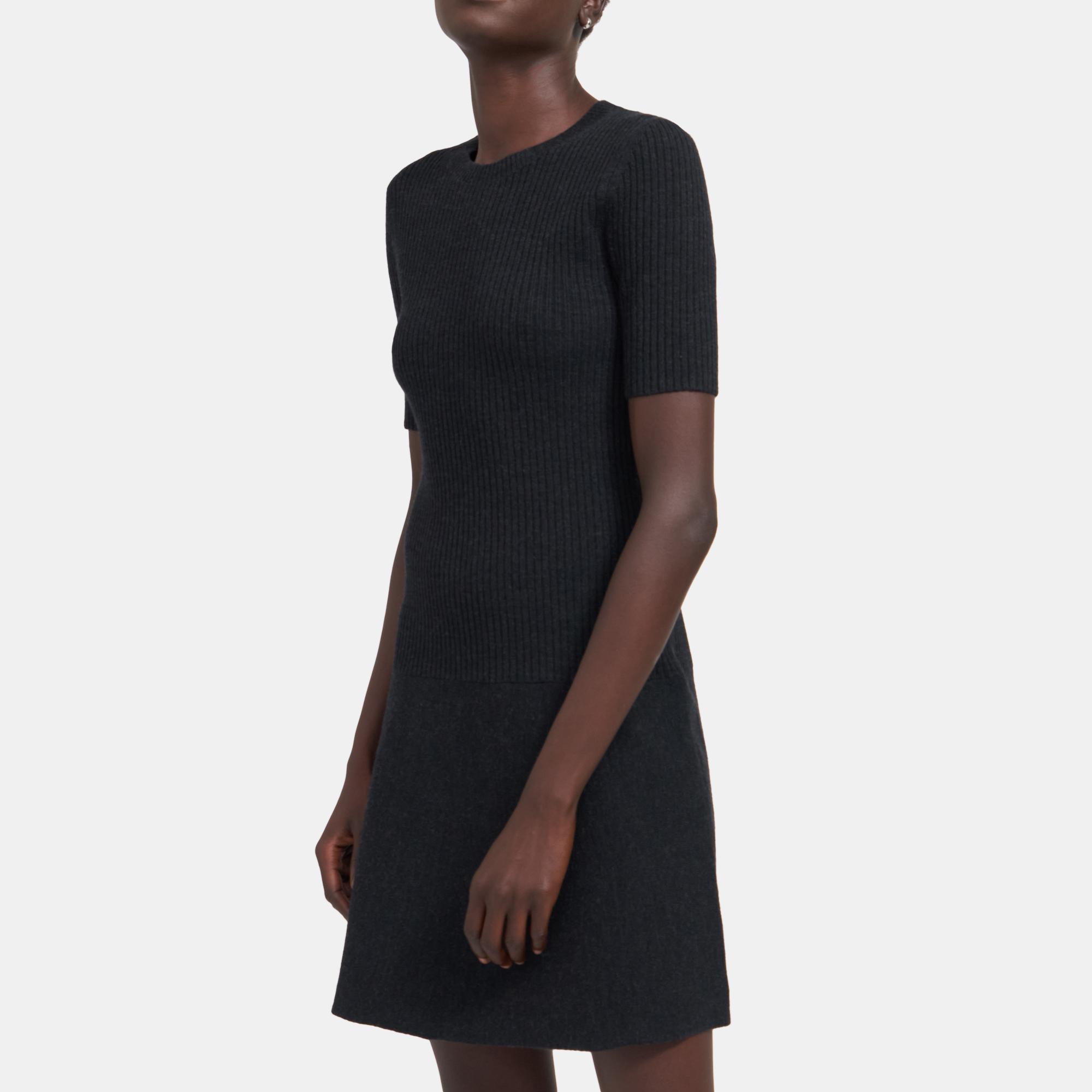 CREW RIB DRESS | Theory Outlet