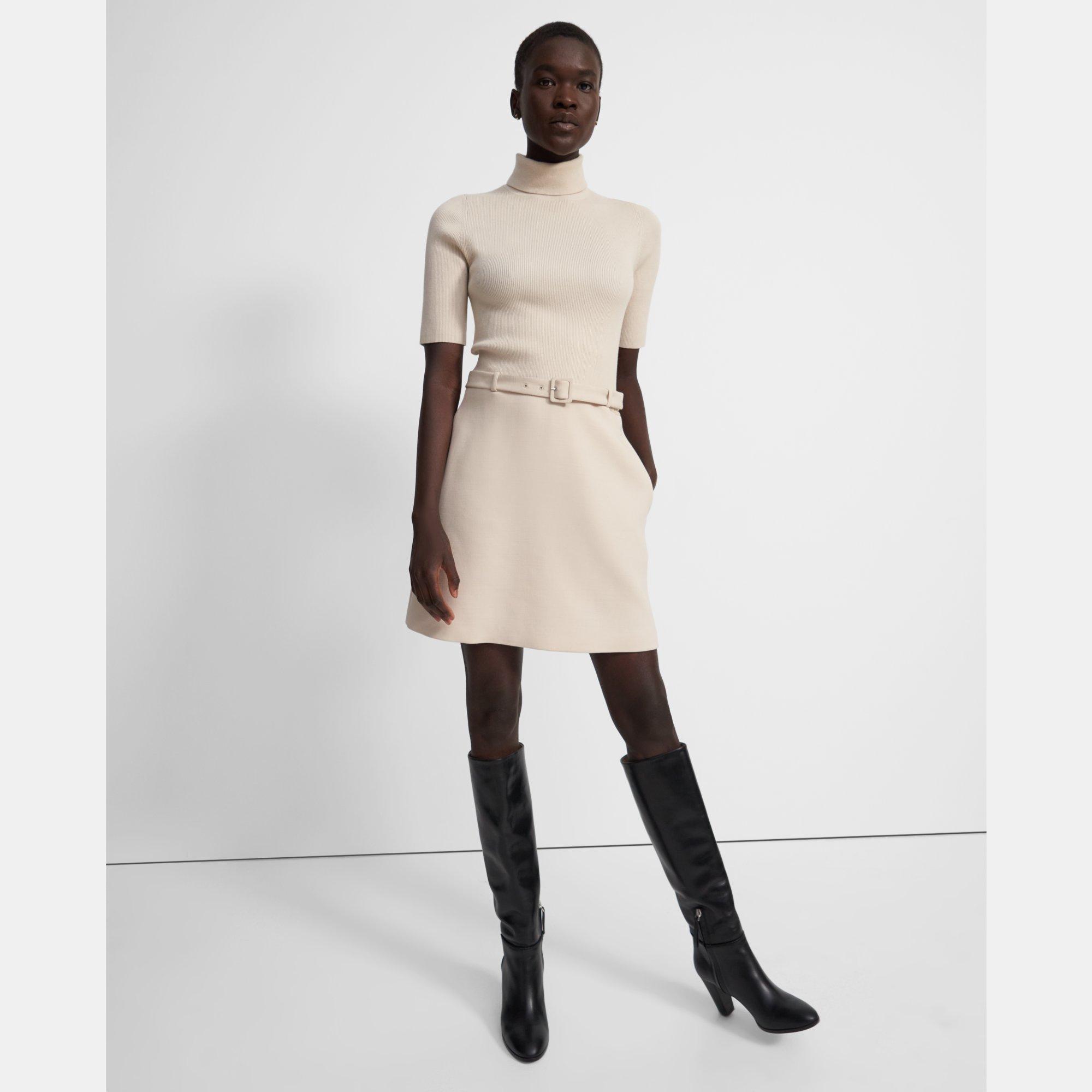 KNIT COMBO DRESS