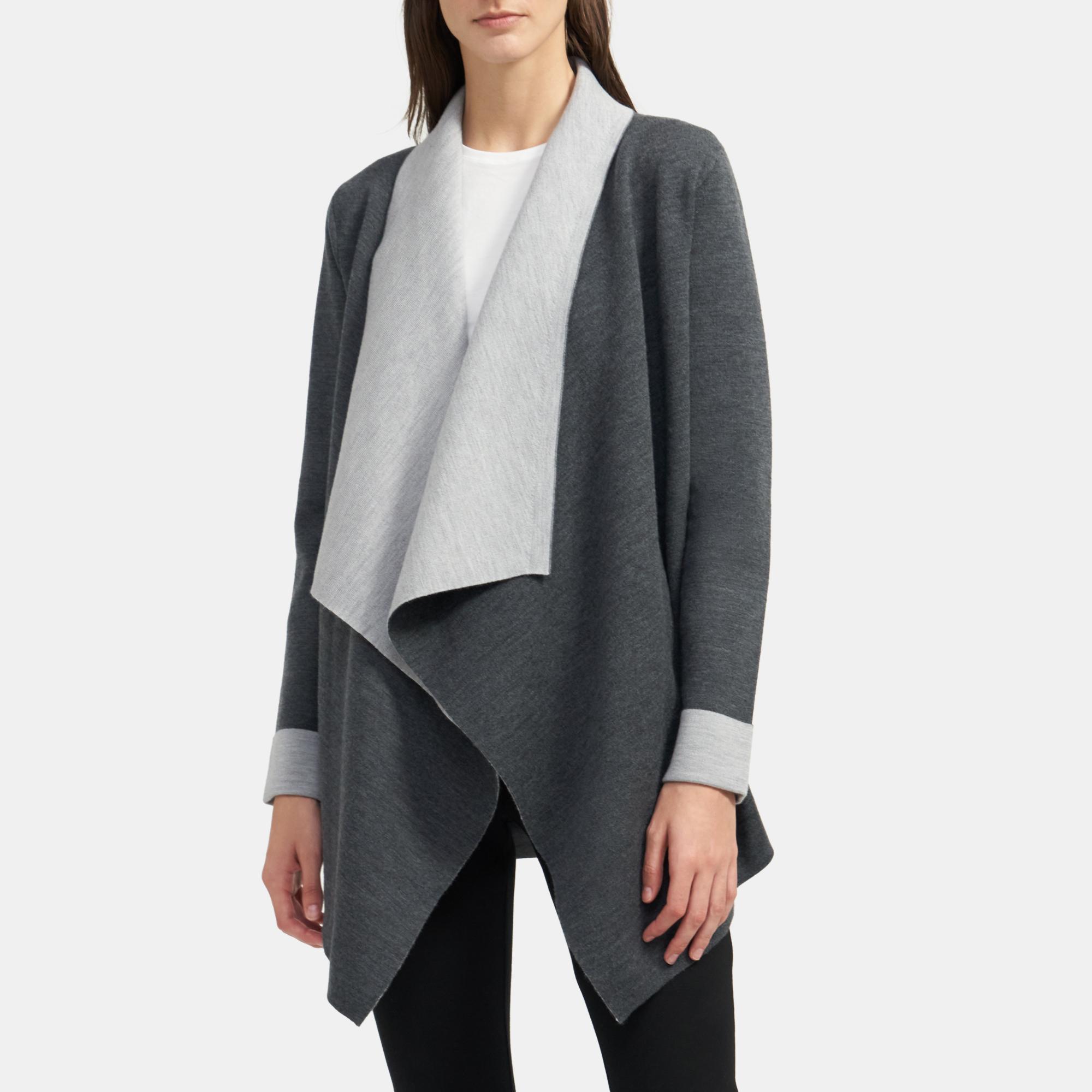 theory double face cardigan