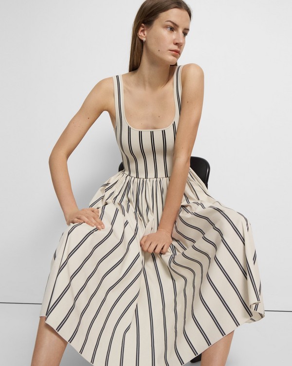 띠어리 원피스 Theory Sleeveless Dress in Striped Stretch Knit,MULTI