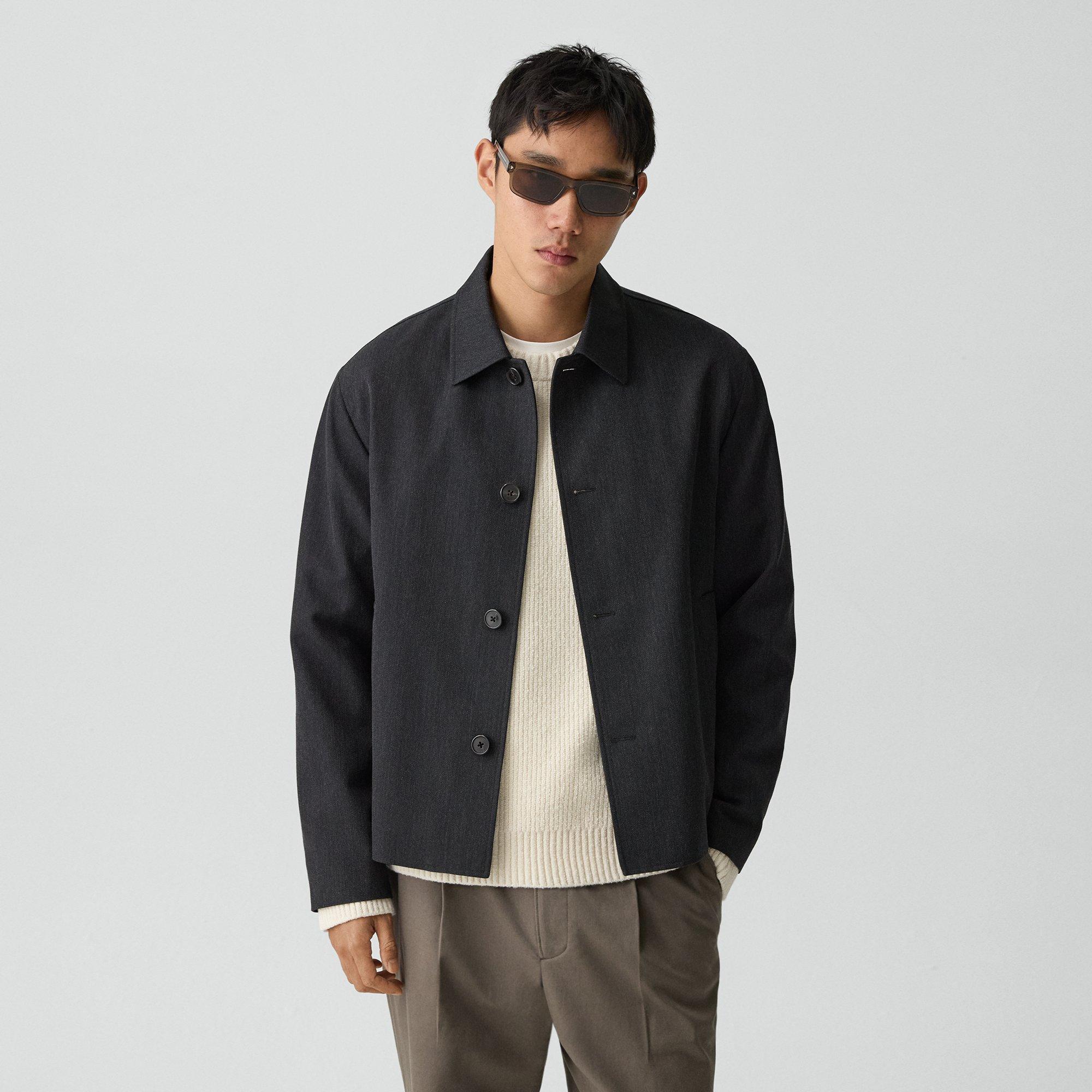Boxy Jacket in Twill Blend