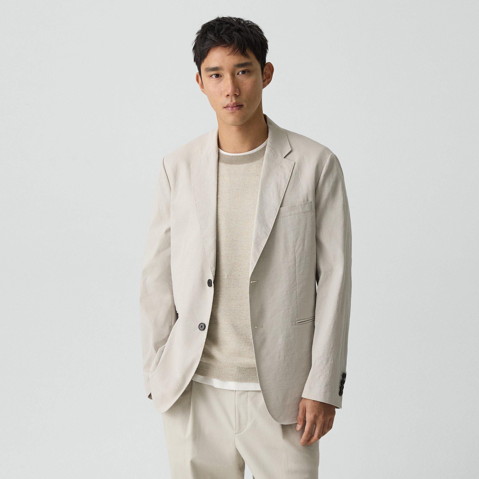 Men & apos;s Organic Linen Single-Breasted Blazer