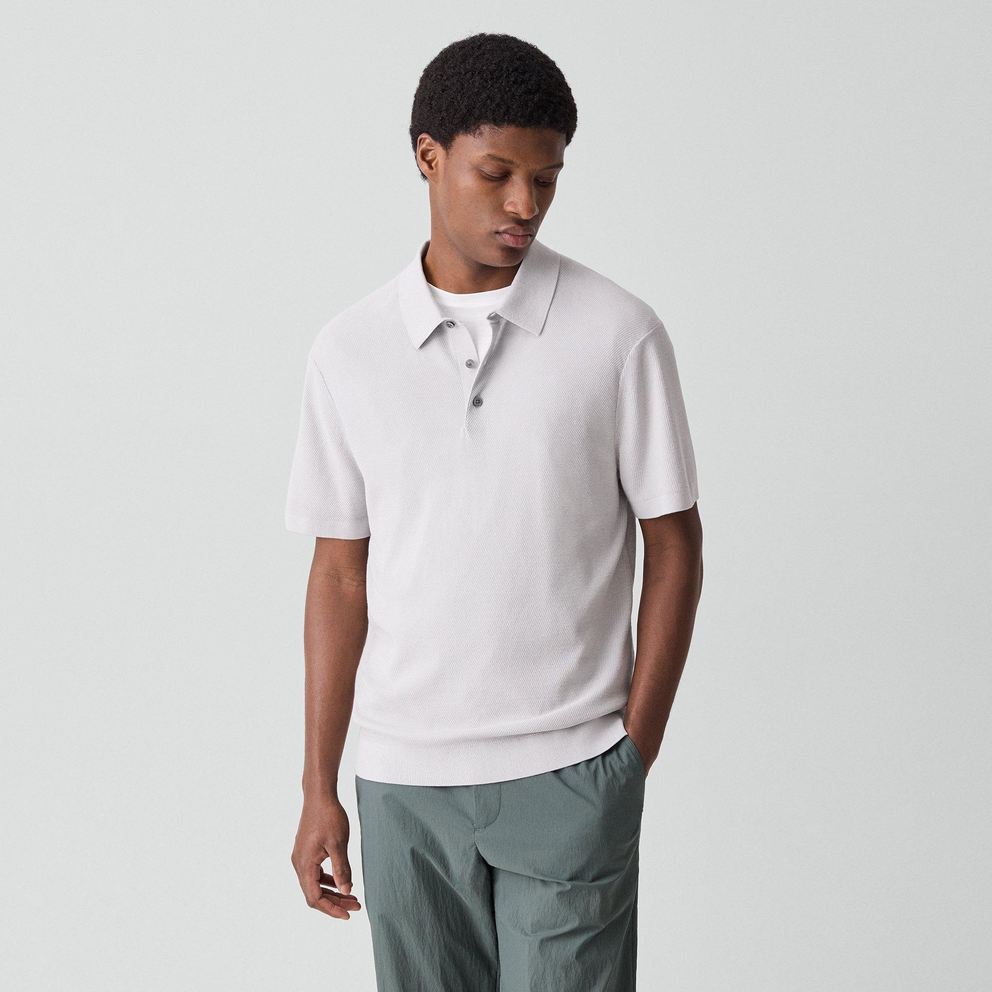 Polo Shirt in Silk-Cotton