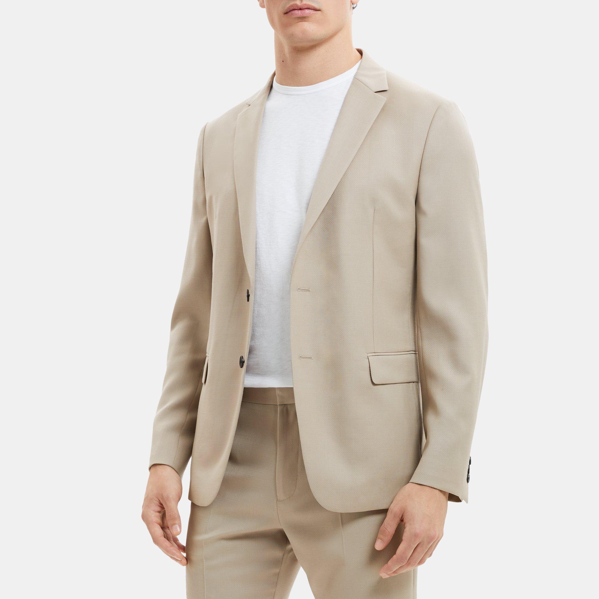 띠어리 자켓 Theory Unstructured Suit Jacket in Textured Wool,BEIGE STONE