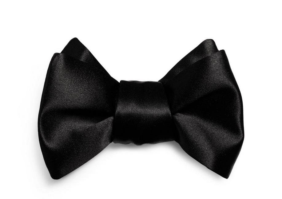 SATIN CLASSIC PRE-TIED EVENING BOW TIE A fullsize