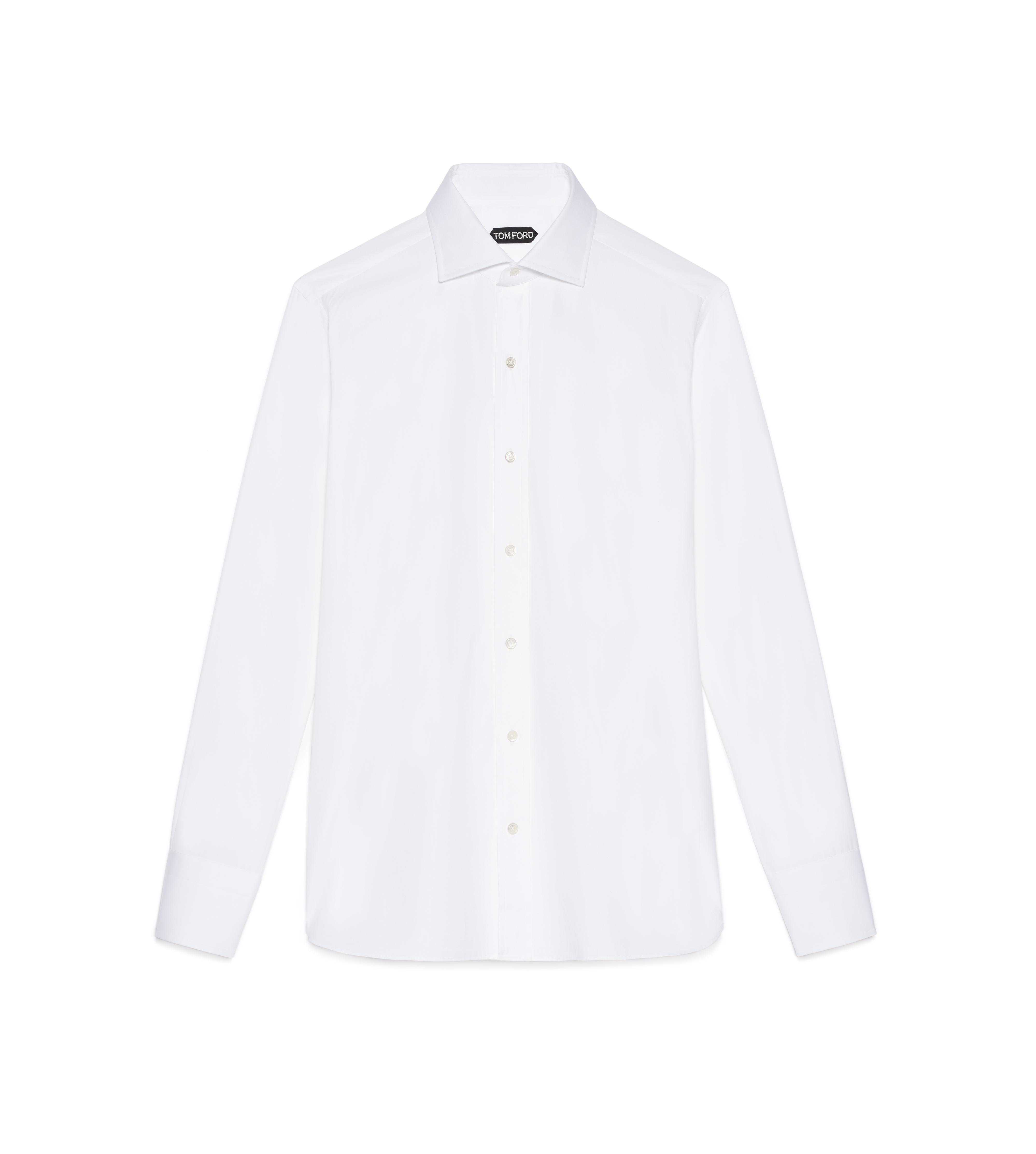 collard plain white shirt