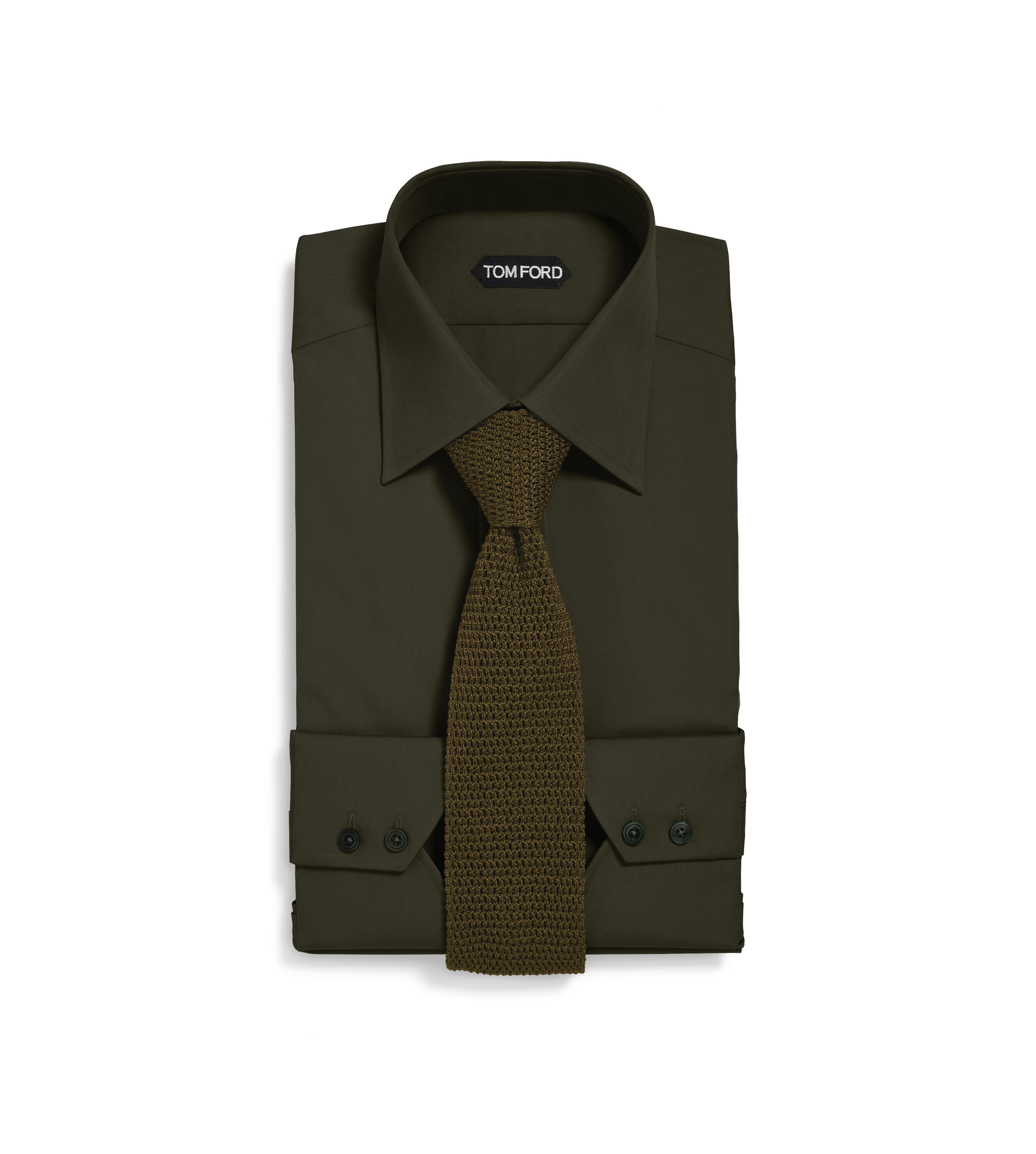 dark green slim fit dress shirt